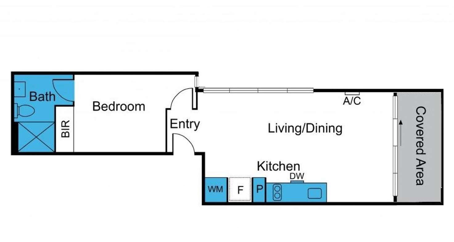 Floorplan of Homely apartment listing, 2701/7 Katherine Place, Melbourne VIC 3000