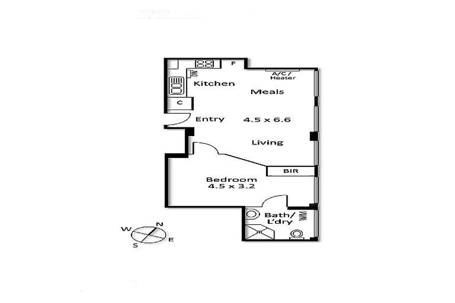 Floorplan of Homely apartment listing, 33/1 Exhibition Street, Melbourne VIC 3000