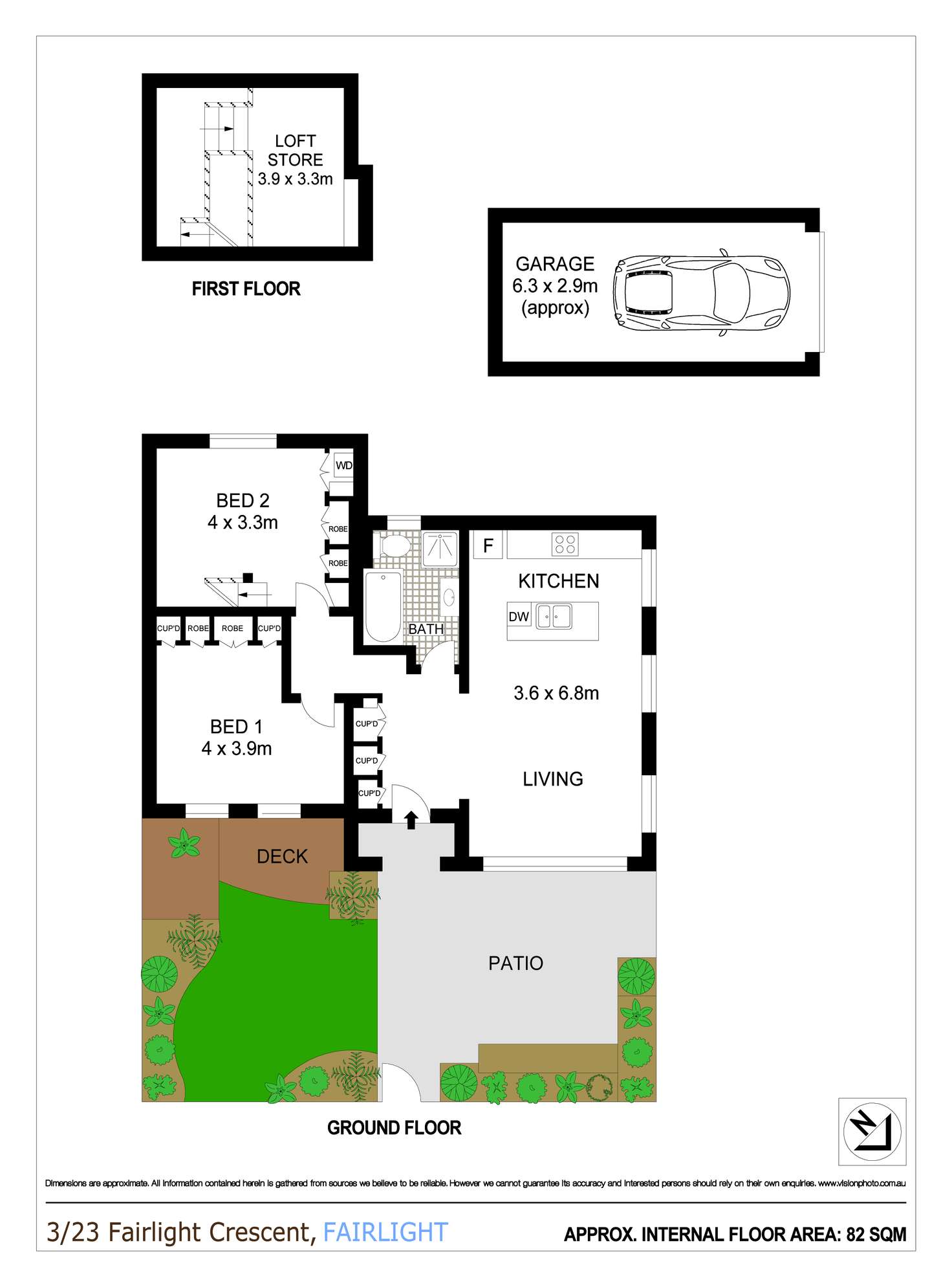 Floorplan of Homely apartment listing, 3/23 Fairlight Crescent, Fairlight NSW 2094