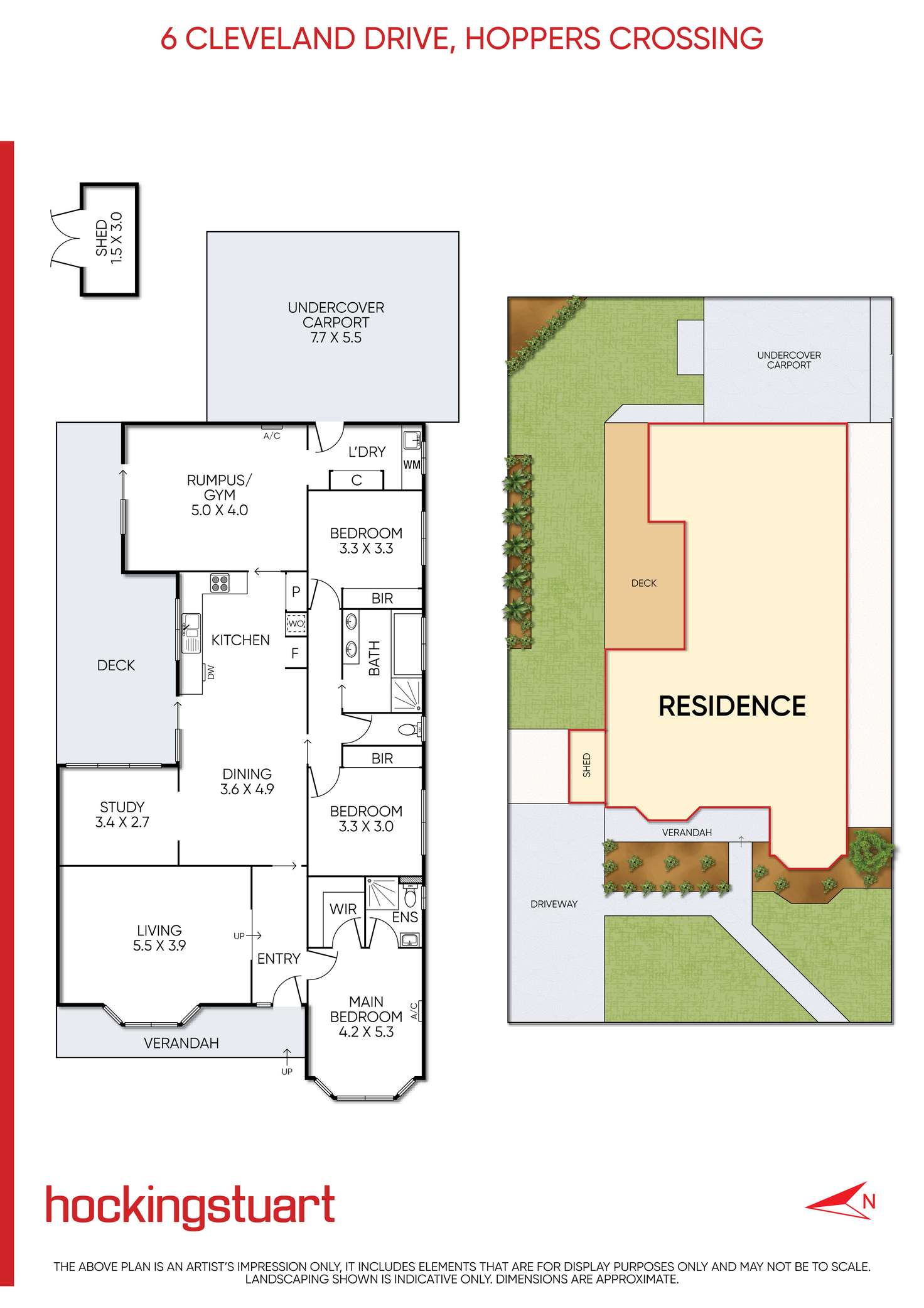 Floorplan of Homely house listing, 6 Cleveland Drive, Hoppers Crossing VIC 3029
