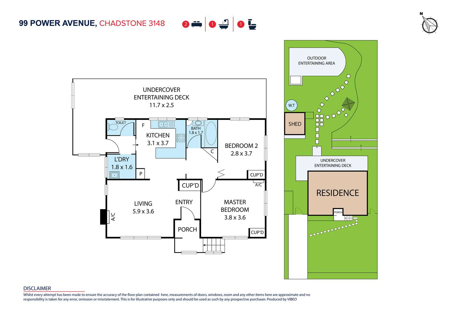 Floorplan of Homely house listing, 99 Power Avenue, Chadstone VIC 3148