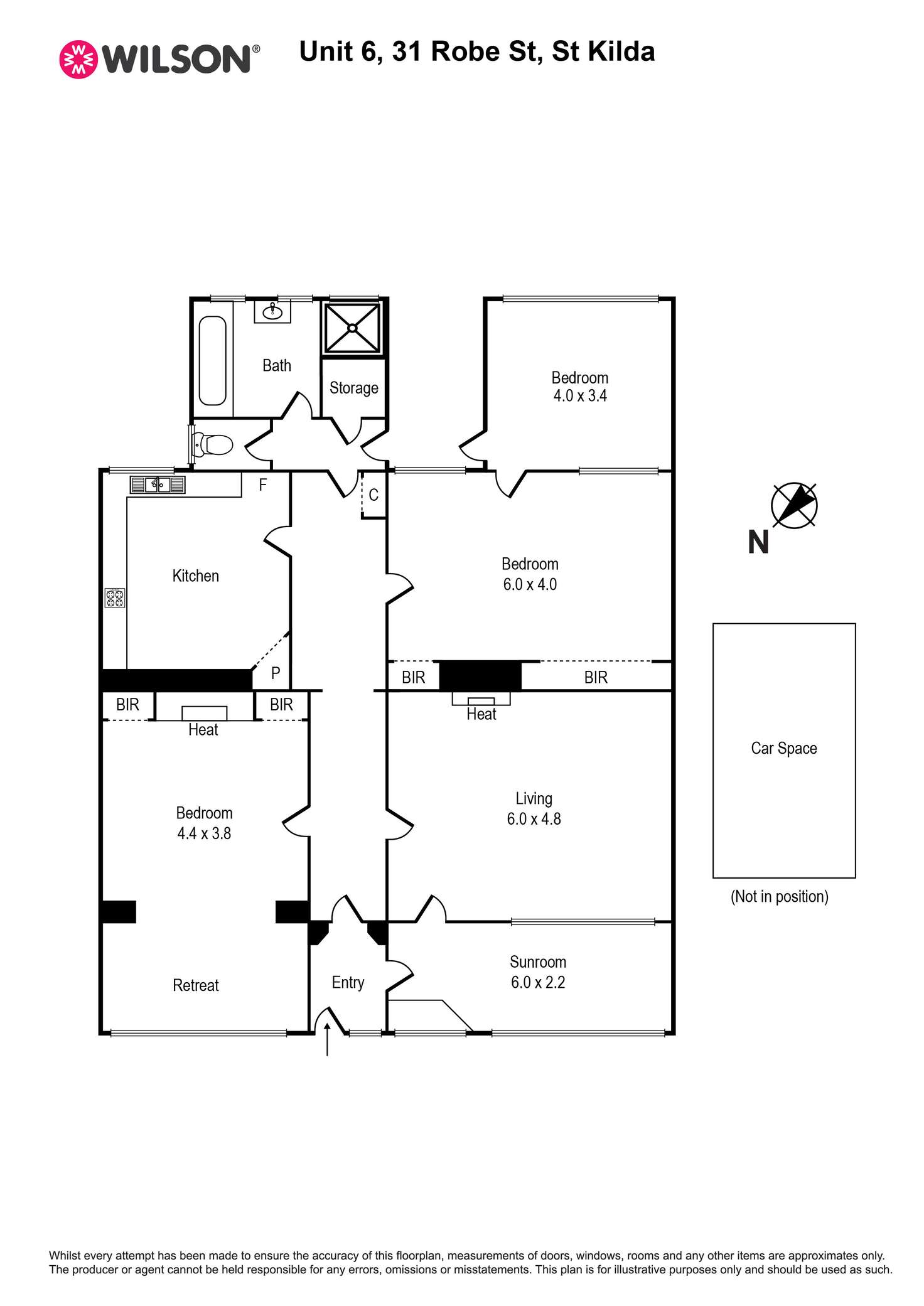 Floorplan of Homely apartment listing, 6/31 Robe Street, St Kilda VIC 3182
