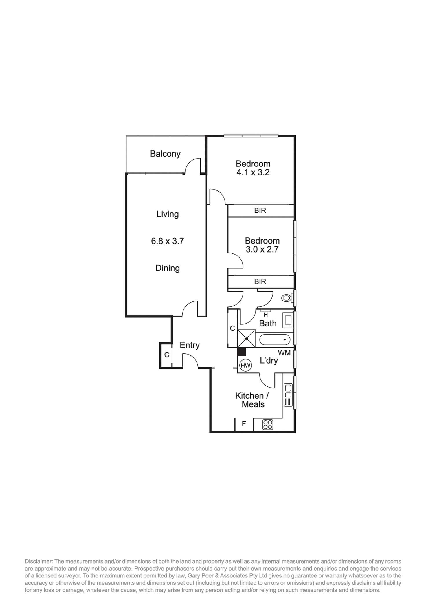 Floorplan of Homely apartment listing, 13/201 Dandenong Road, Windsor VIC 3181