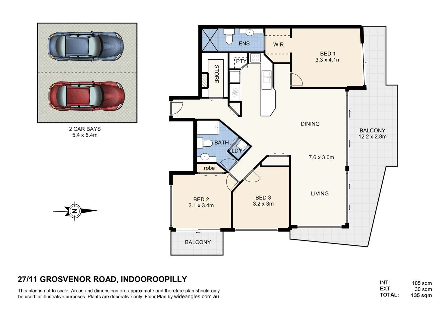 Floorplan of Homely unit listing, 27/11 Grosvenor Road, Indooroopilly QLD 4068