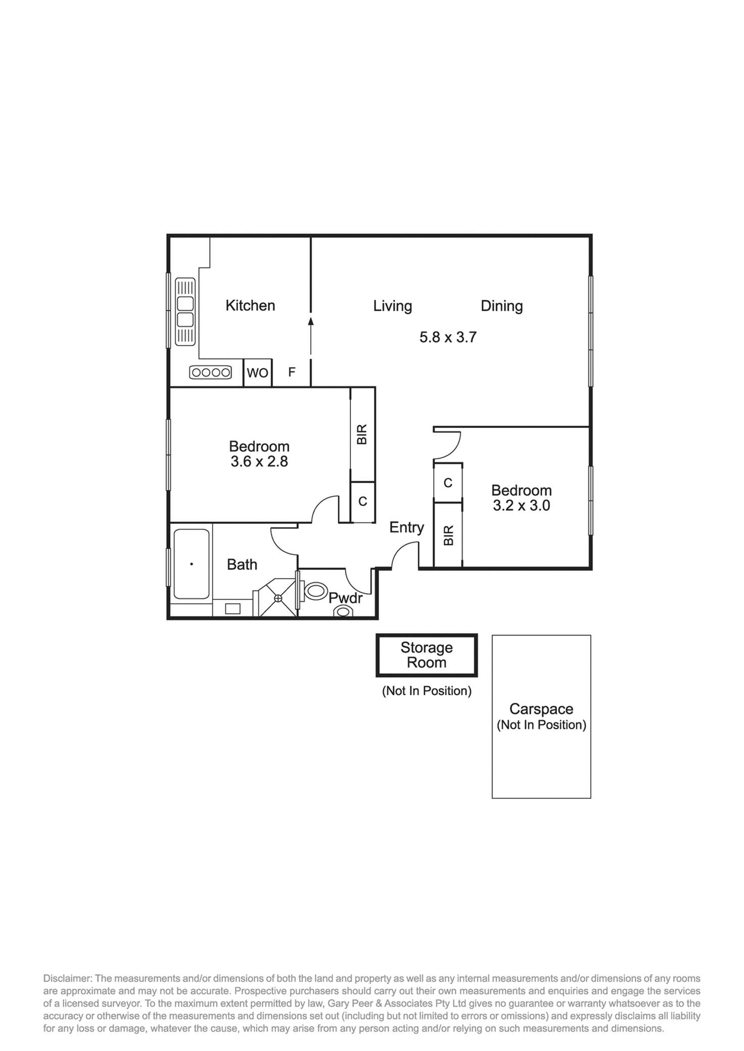 Floorplan of Homely apartment listing, 2/97 Neerim Road, Glen Huntly VIC 3163