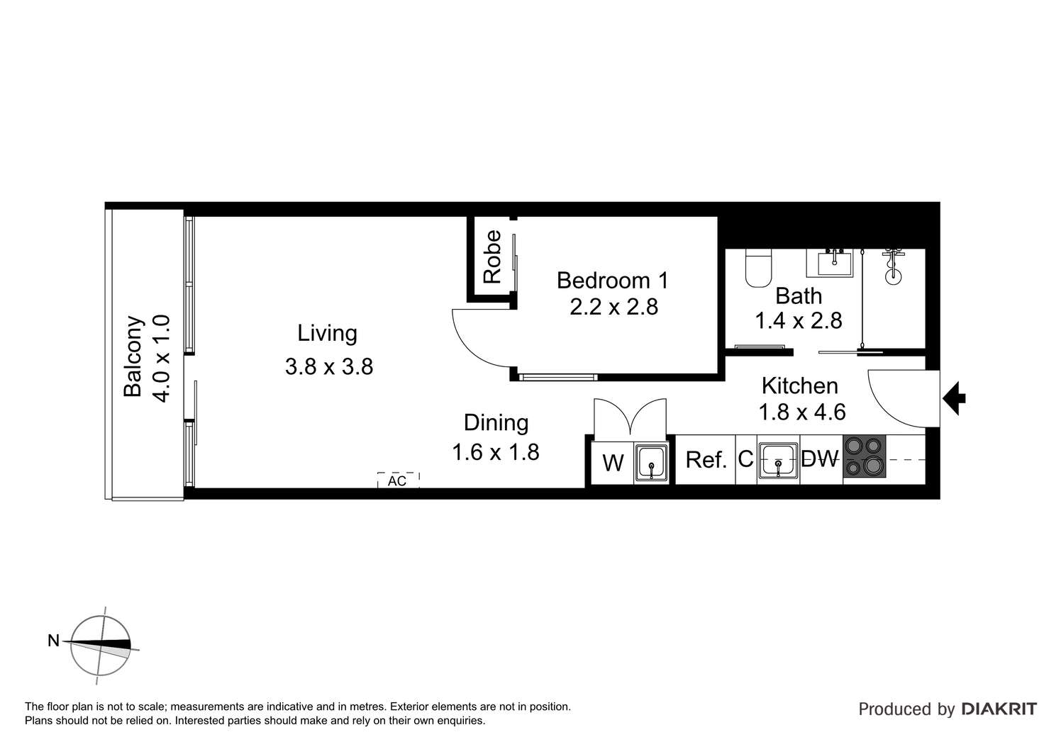 Floorplan of Homely apartment listing, 305/31 Malcolm Street, South Yarra VIC 3141