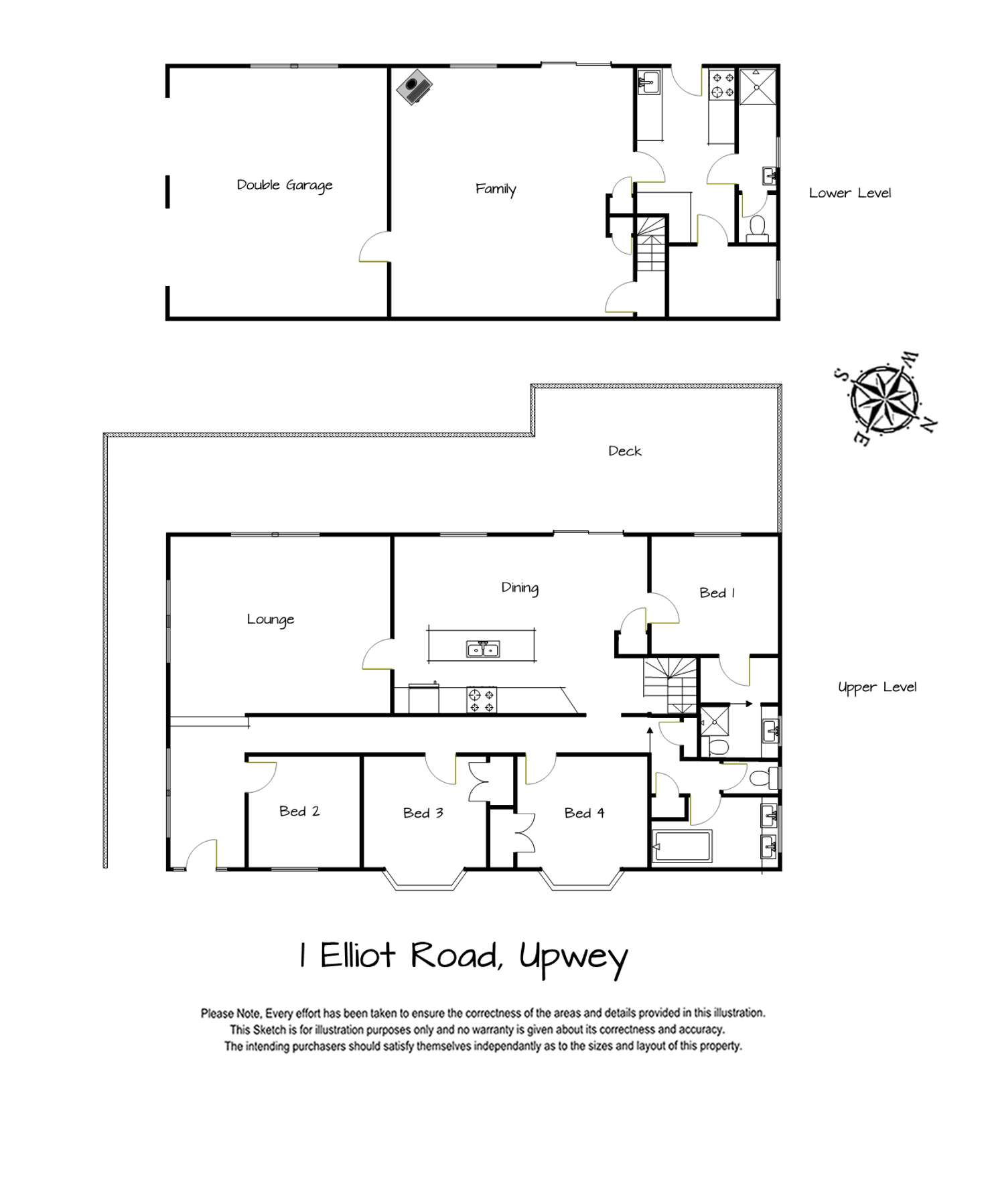 Floorplan of Homely house listing, 1 Elliott Road, Upwey VIC 3158