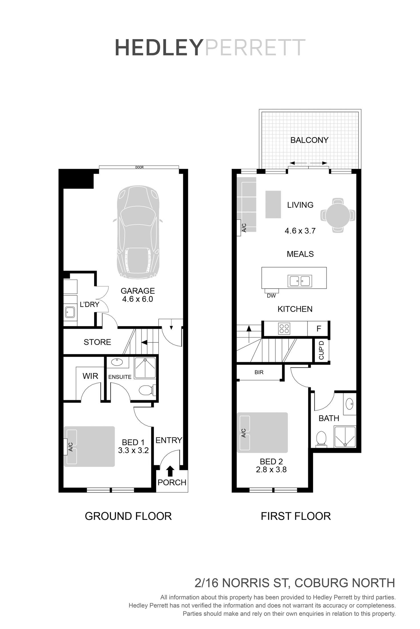 Floorplan of Homely townhouse listing, 2/16 Norris Street, Coburg North VIC 3058