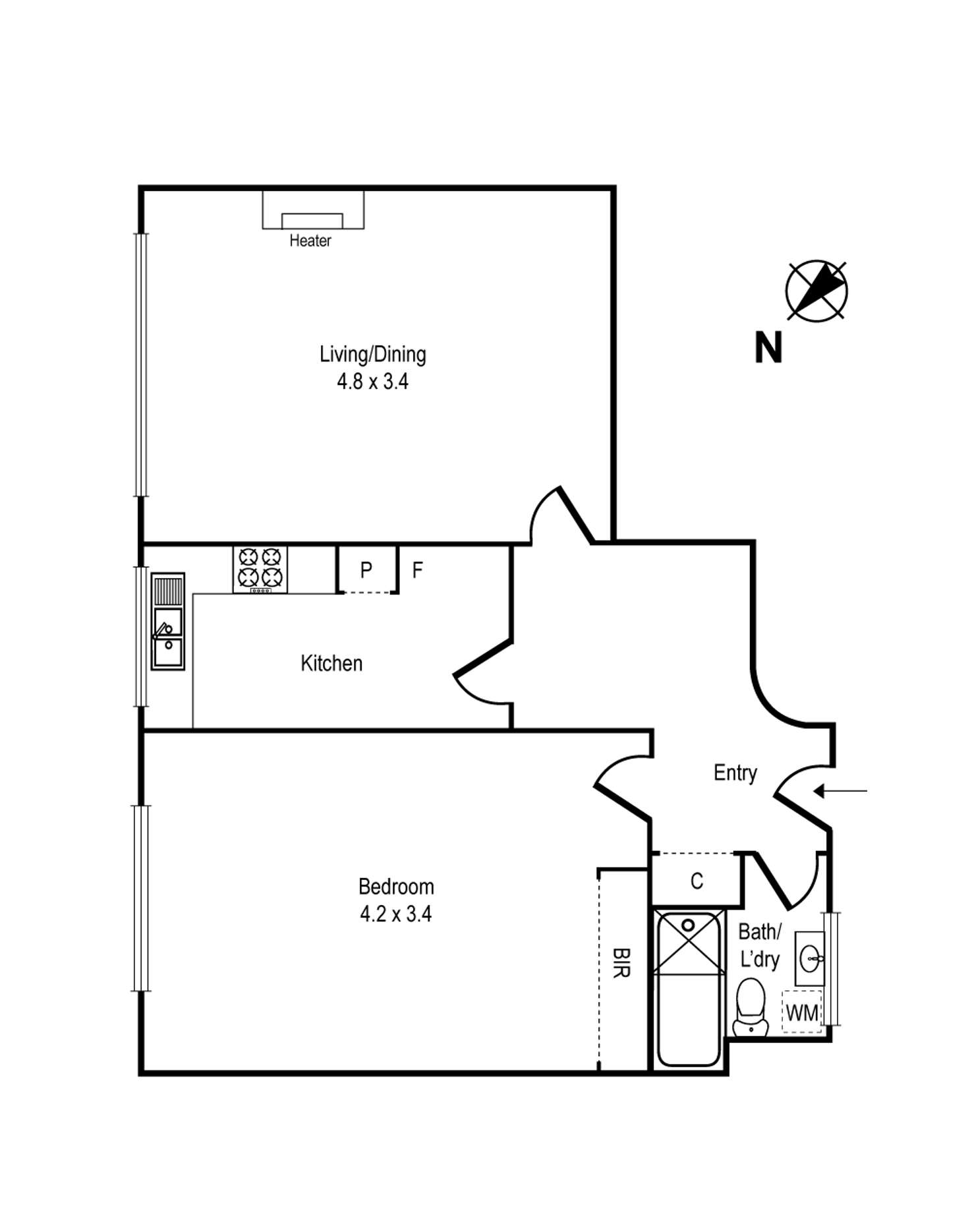 Floorplan of Homely apartment listing, 4/11 Burnett Street, St Kilda VIC 3182