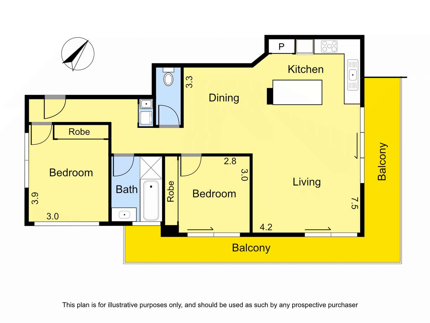 Floorplan of Homely apartment listing, 3/5 Vine Street, Heidelberg VIC 3084