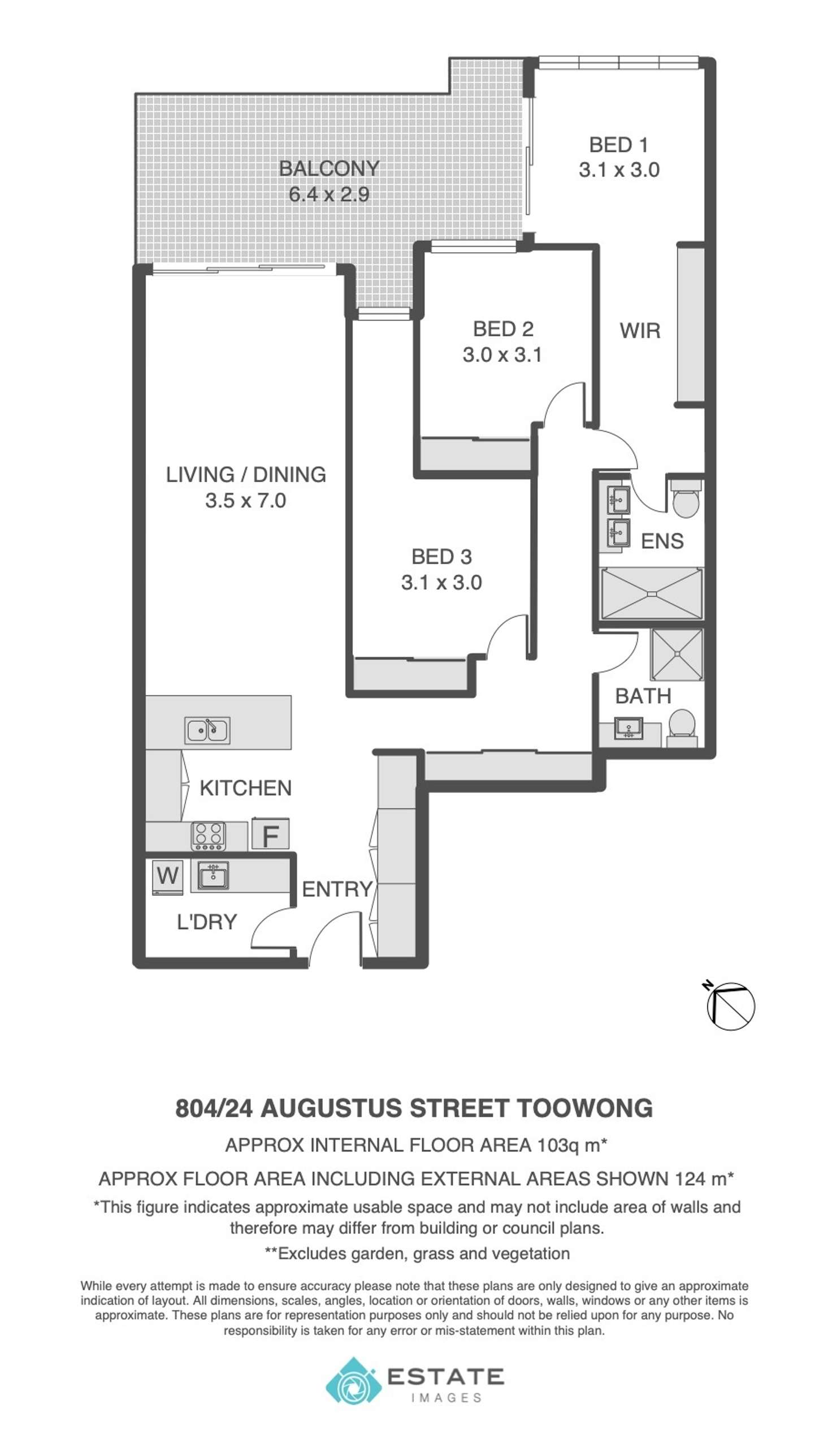 Floorplan of Homely unit listing, 804/24 Augustus Street, Toowong QLD 4066