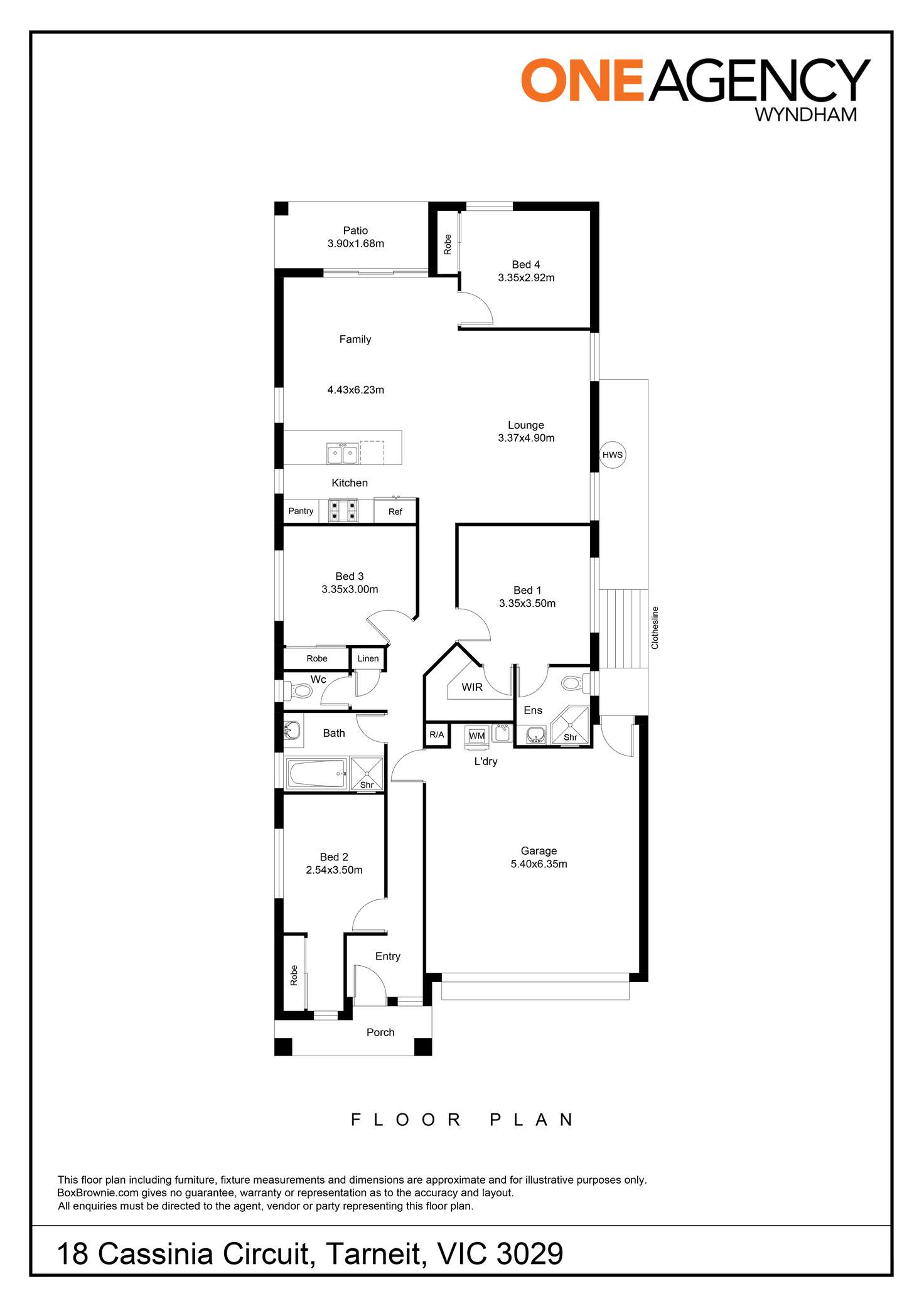 Floorplan of Homely house listing, 18 Cassinia Circuit, Tarneit VIC 3029