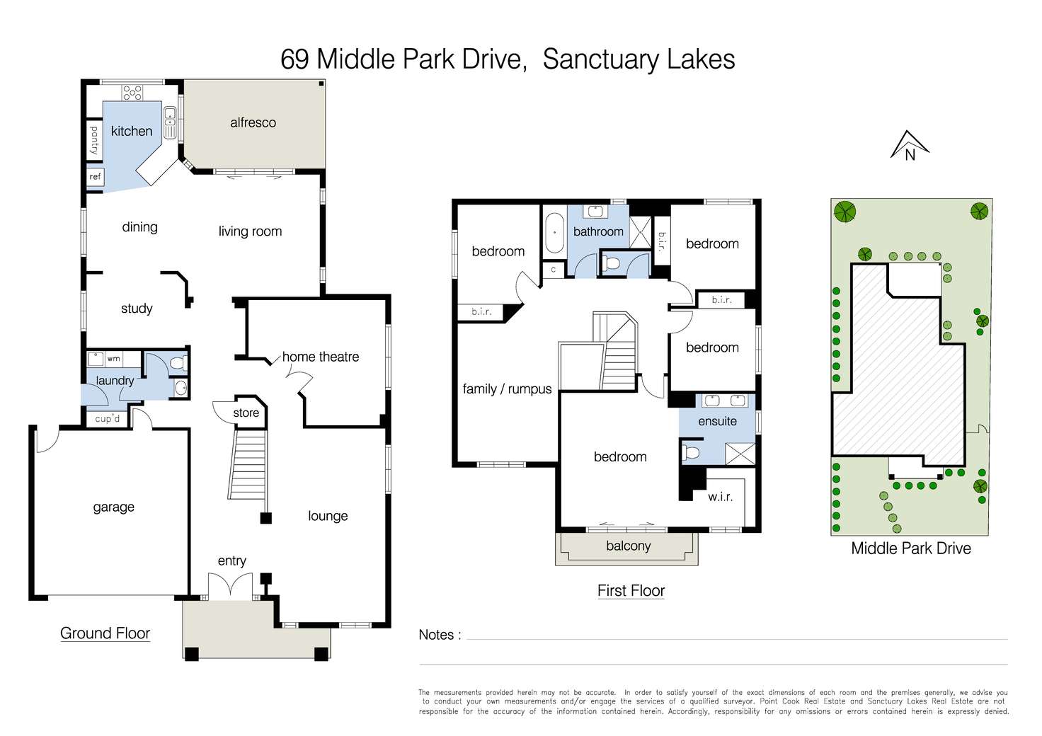Floorplan of Homely house listing, 69 Middle Park Drive, Sanctuary Lakes VIC 3030