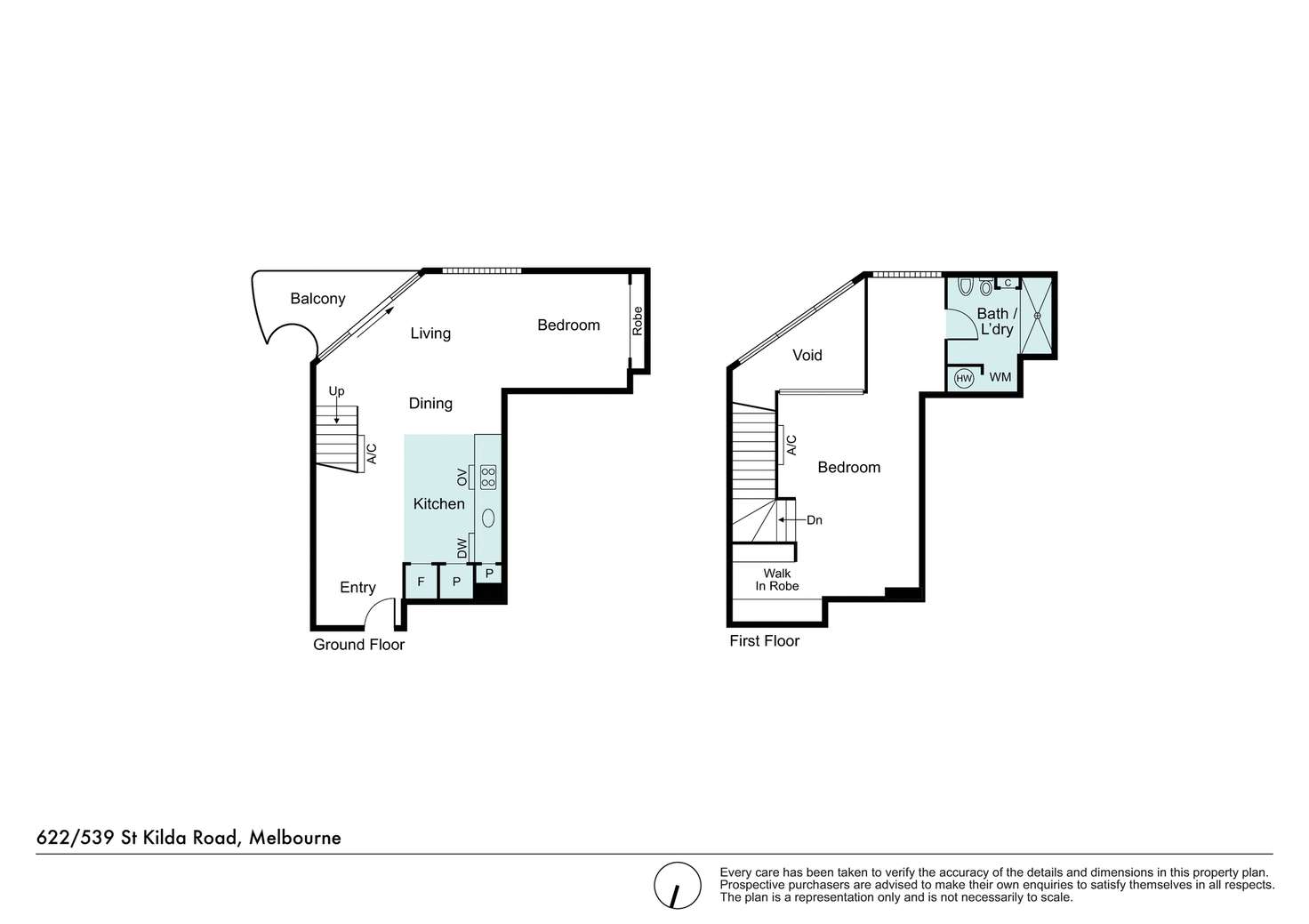 Floorplan of Homely apartment listing, 622/539 St Kilda Road, Melbourne VIC 3004