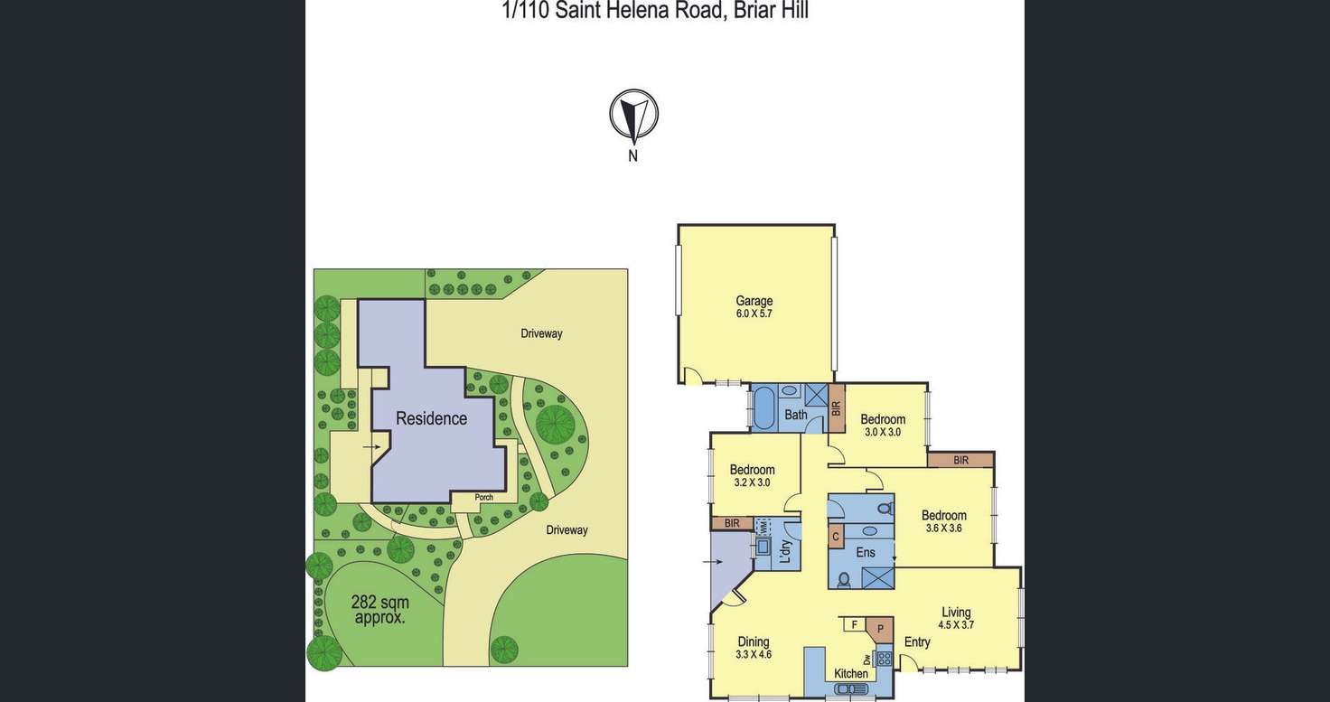 Floorplan of Homely unit listing, 1/110 St Helena Road, Briar Hill VIC 3088
