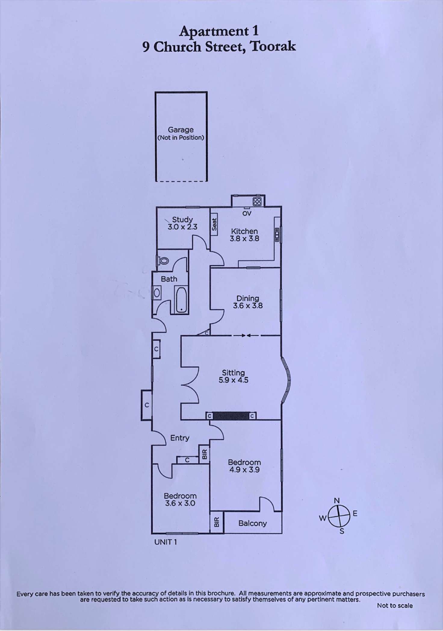 Floorplan of Homely apartment listing, 1/9 Church Street, Toorak VIC 3142