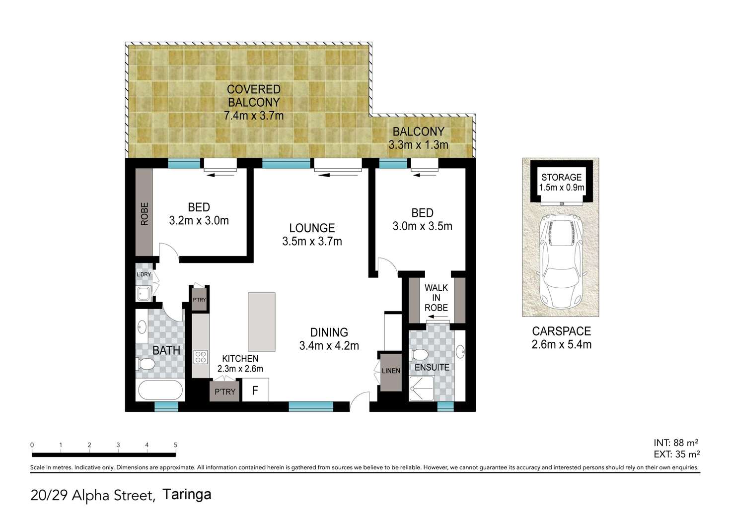Floorplan of Homely apartment listing, 20/29 Alpha Street, Taringa QLD 4068
