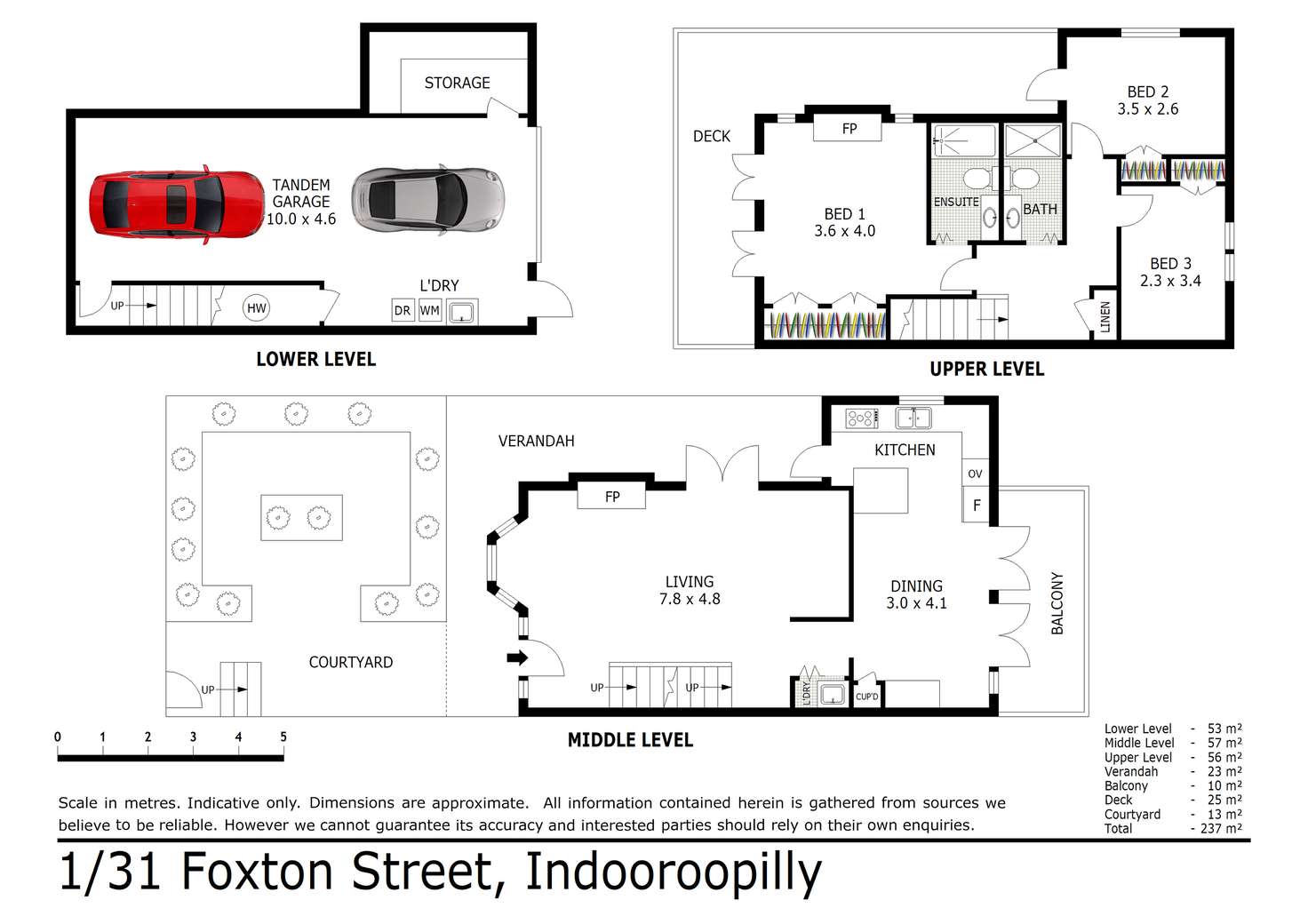 Floorplan of Homely townhouse listing, 1/31 Foxton Street, Indooroopilly QLD 4068