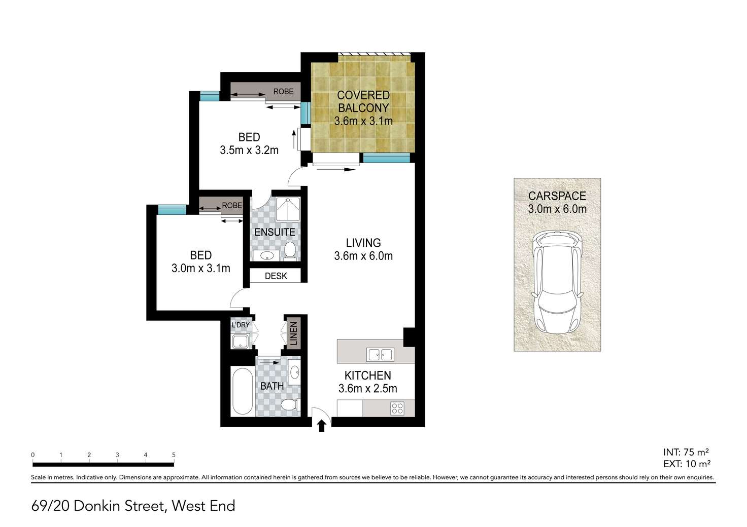 Floorplan of Homely unit listing, 69/20 Donkin Street, West End QLD 4101