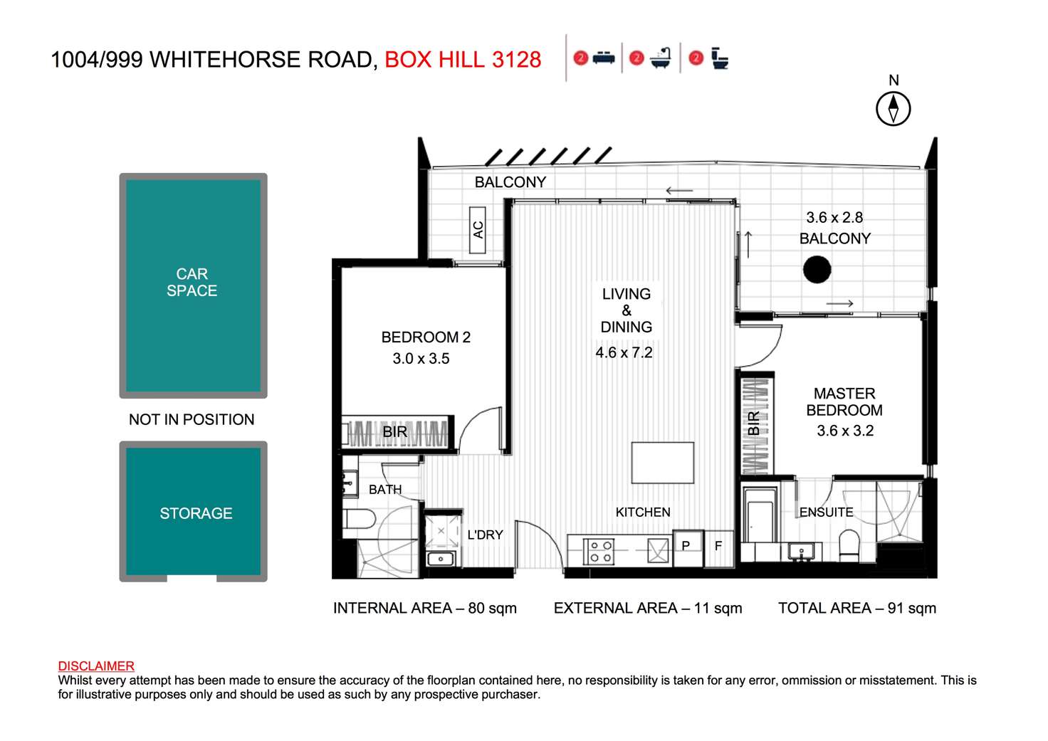Floorplan of Homely apartment listing, 1004/999 Whitehorse Road, Box Hill VIC 3128