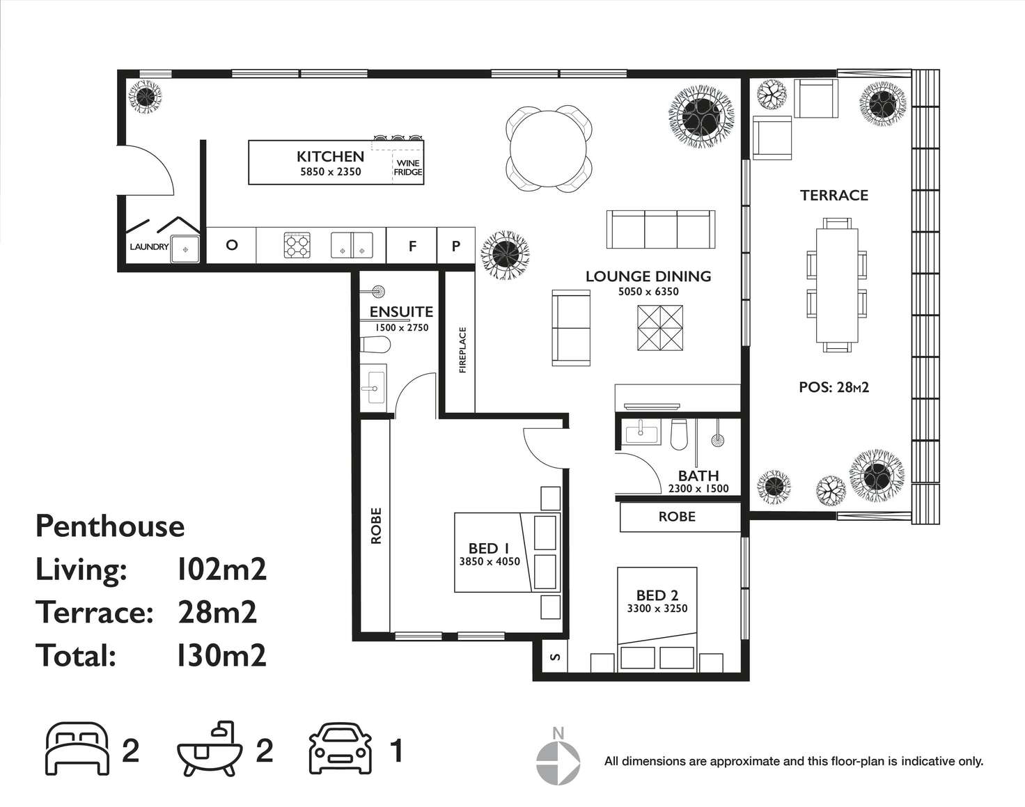 Floorplan of Homely apartment listing, 201/365-367 Neerim Road, Carnegie VIC 3163