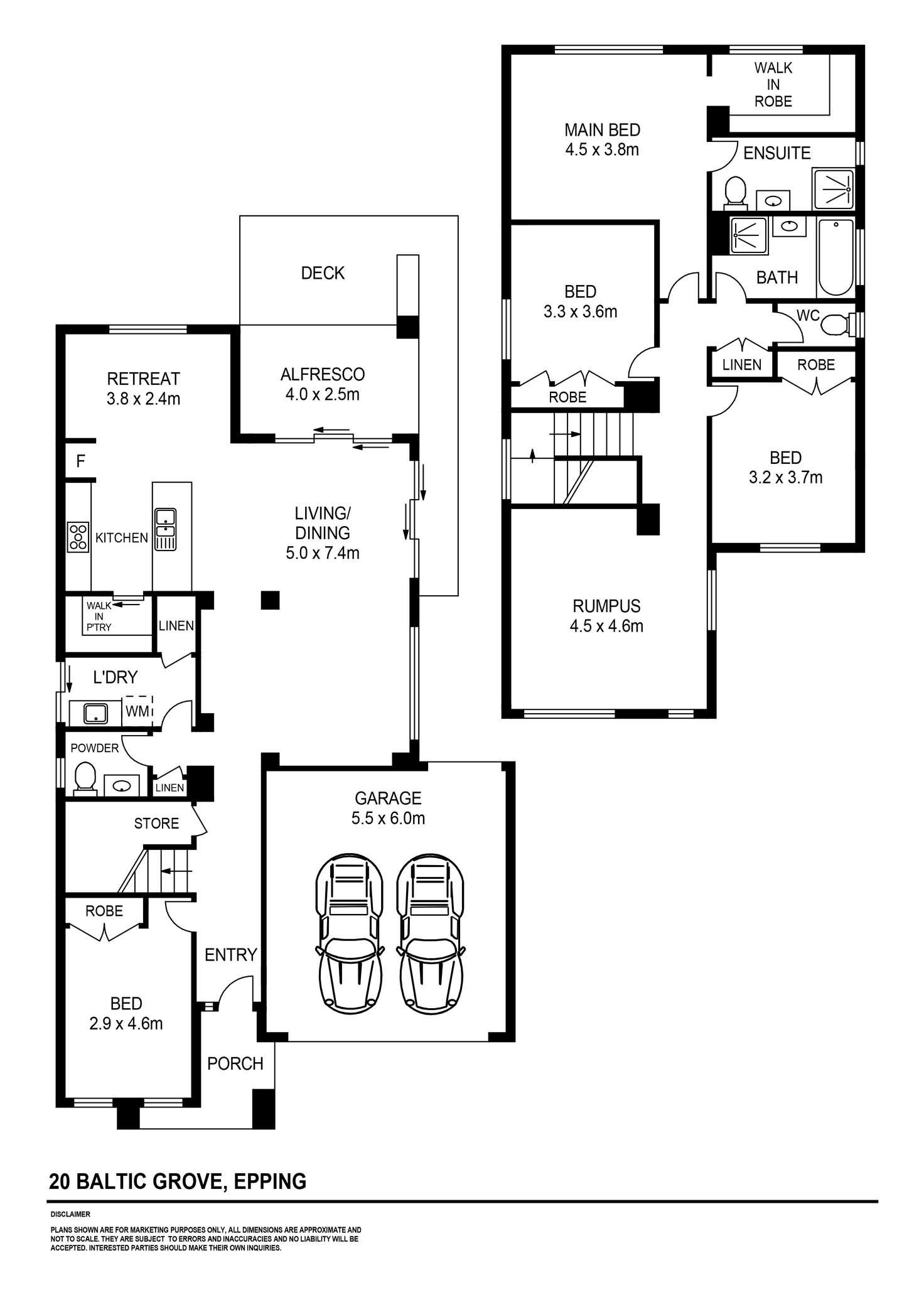 Floorplan of Homely house listing, 20 Baltic Grove, Epping VIC 3076