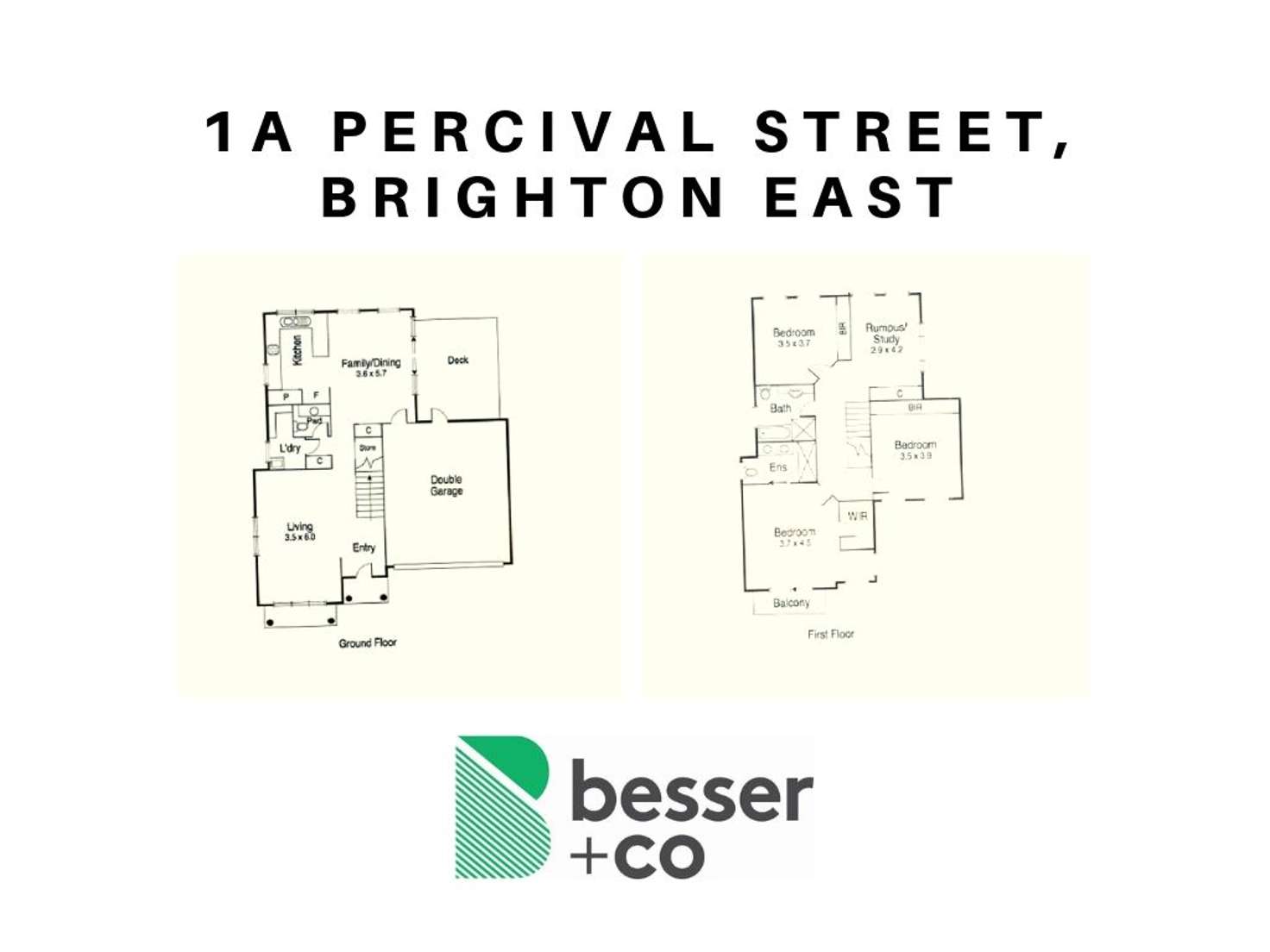 Floorplan of Homely townhouse listing, 1A Percival Street, Brighton East VIC 3187