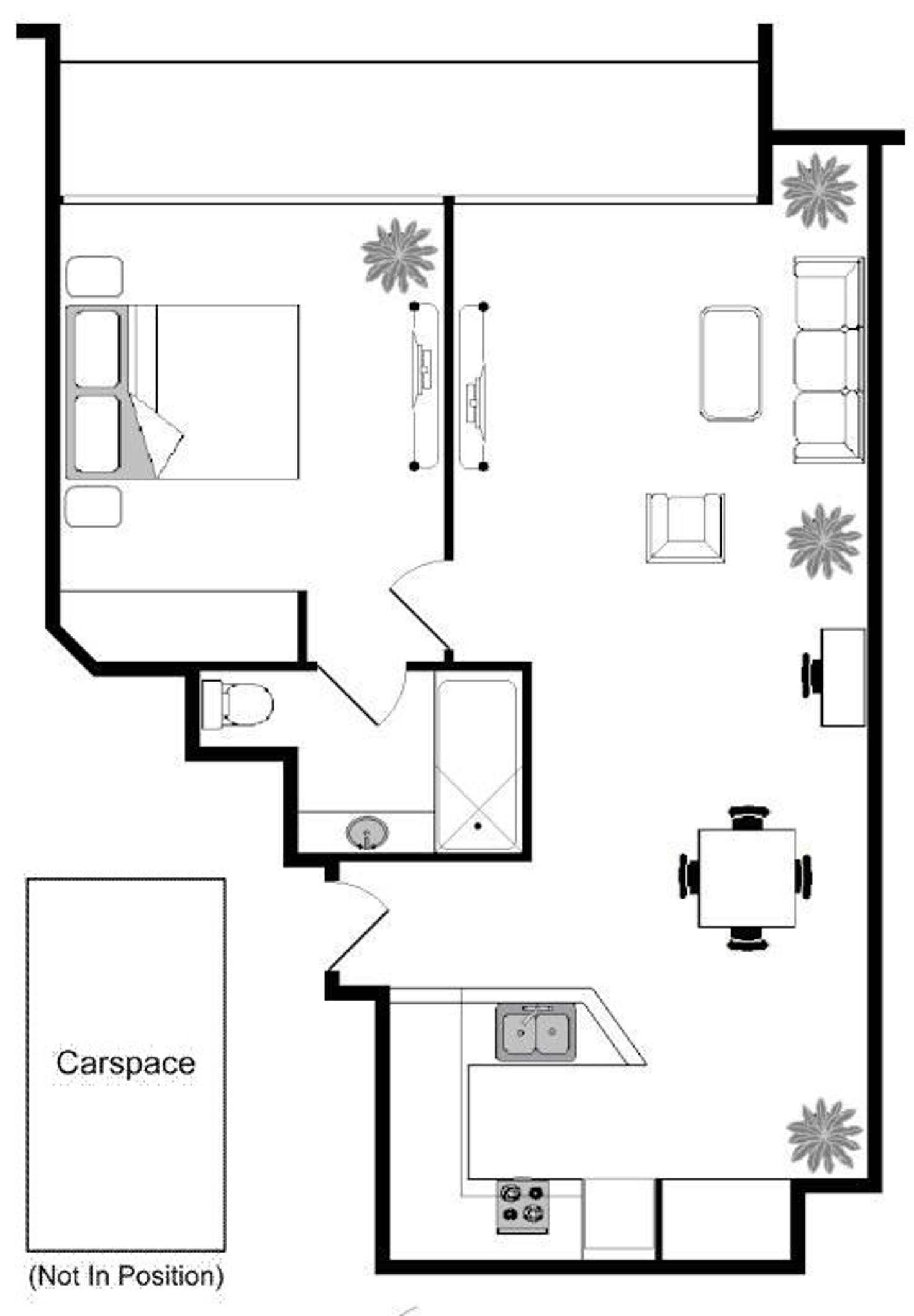 Floorplan of Homely apartment listing, 1709/222 Russell Street, Melbourne VIC 3000