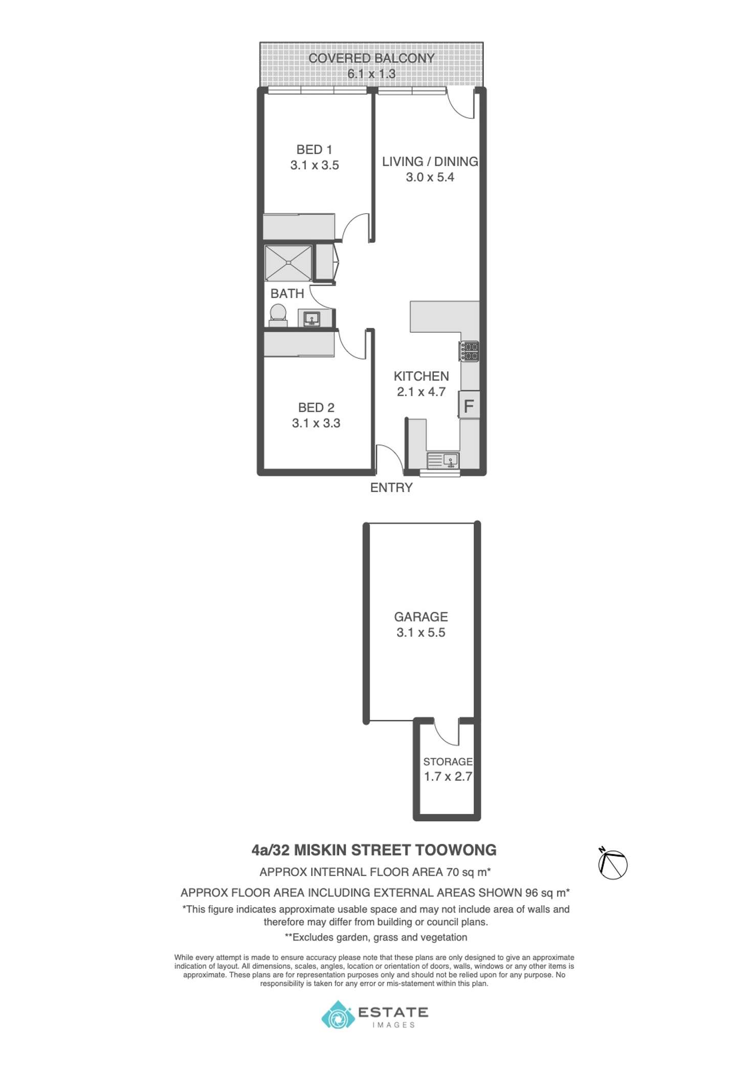 Floorplan of Homely unit listing, 4A/32 Miskin Street, Toowong QLD 4066