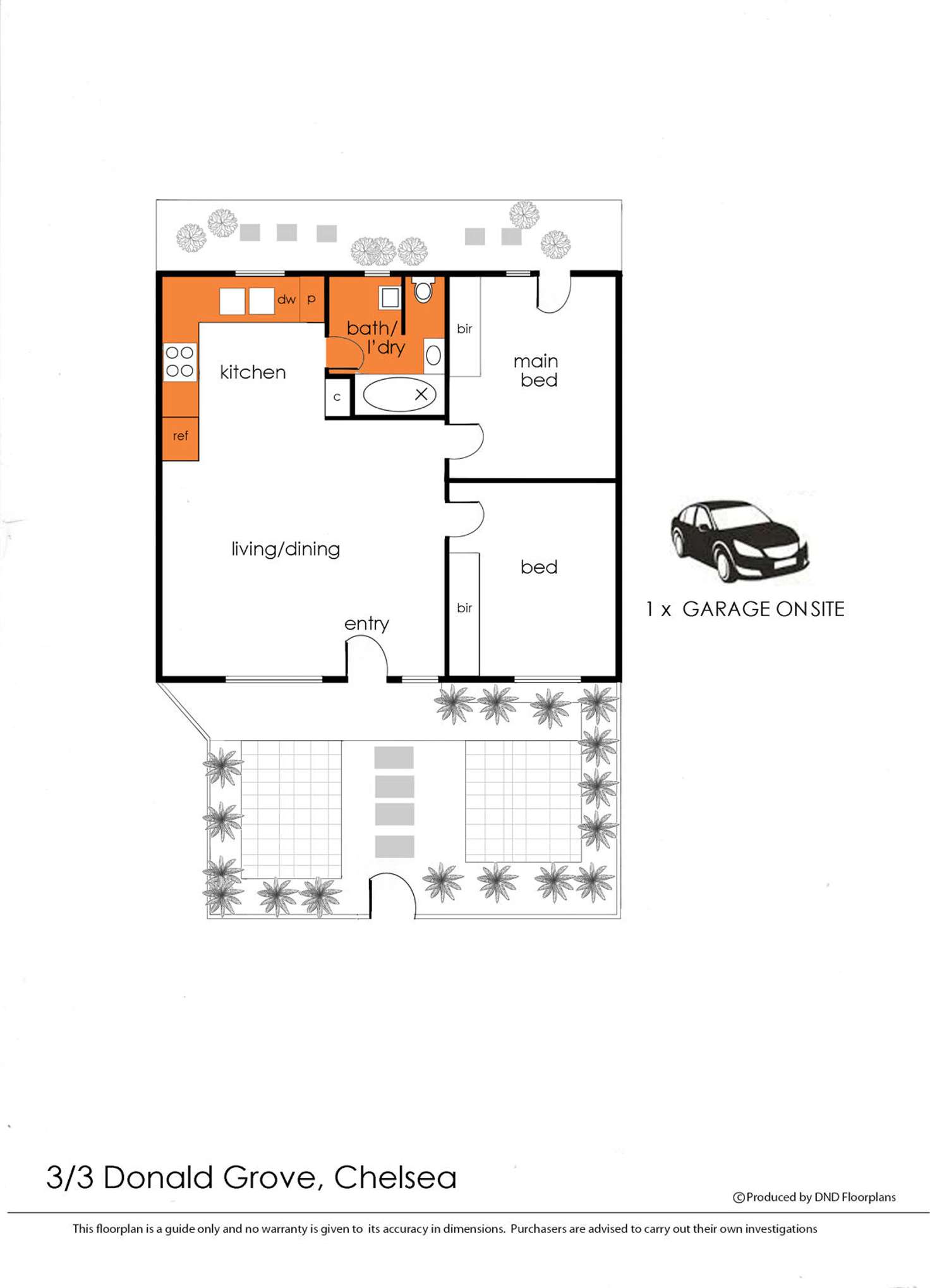 Floorplan of Homely unit listing, 3/3 Donald Grove, Chelsea VIC 3196