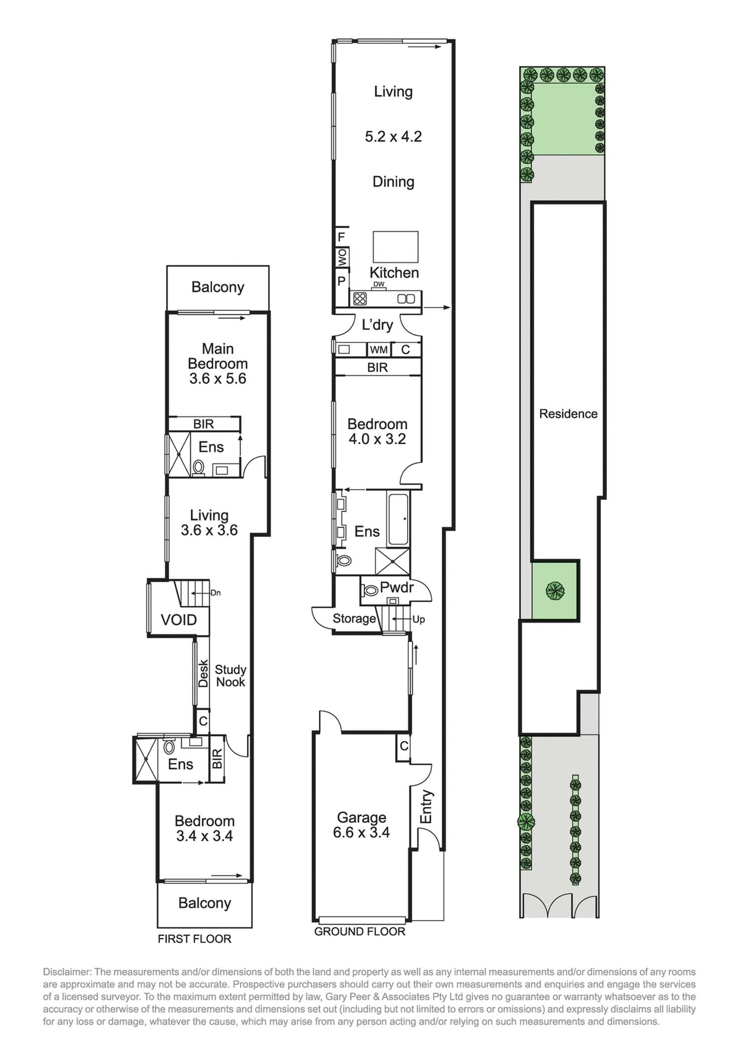 Floorplan of Homely townhouse listing, 34 Prahran Grove, Elsternwick VIC 3185