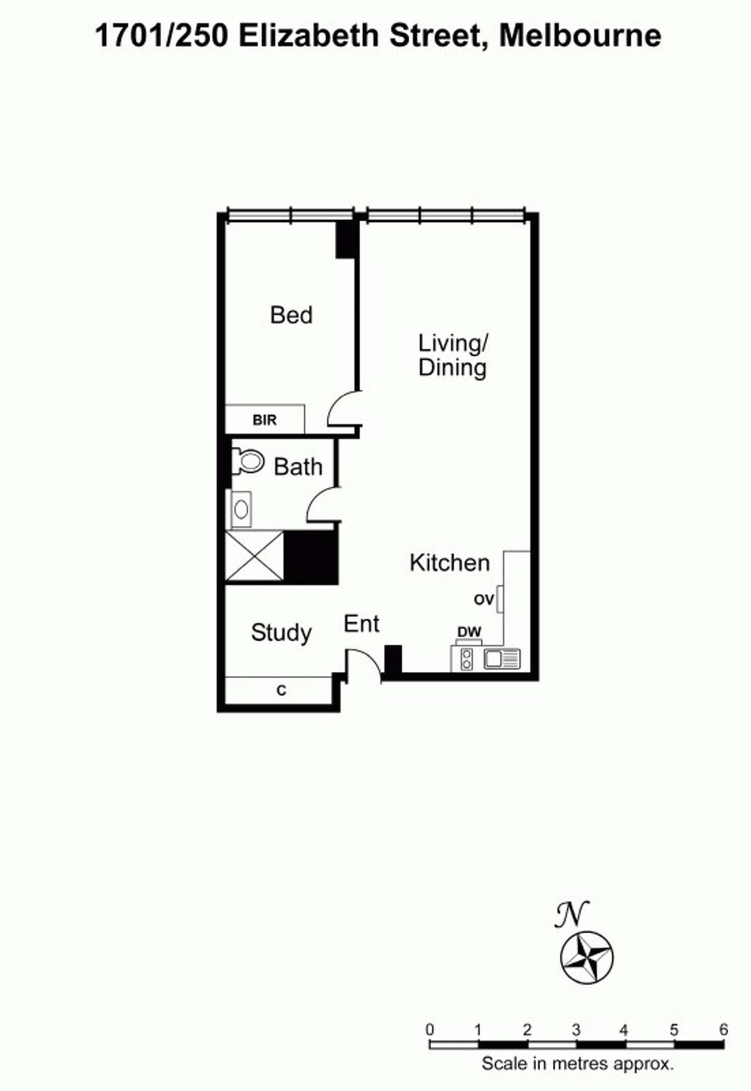 Floorplan of Homely apartment listing, 1701/250 Elizabeth Street, Melbourne VIC 3000