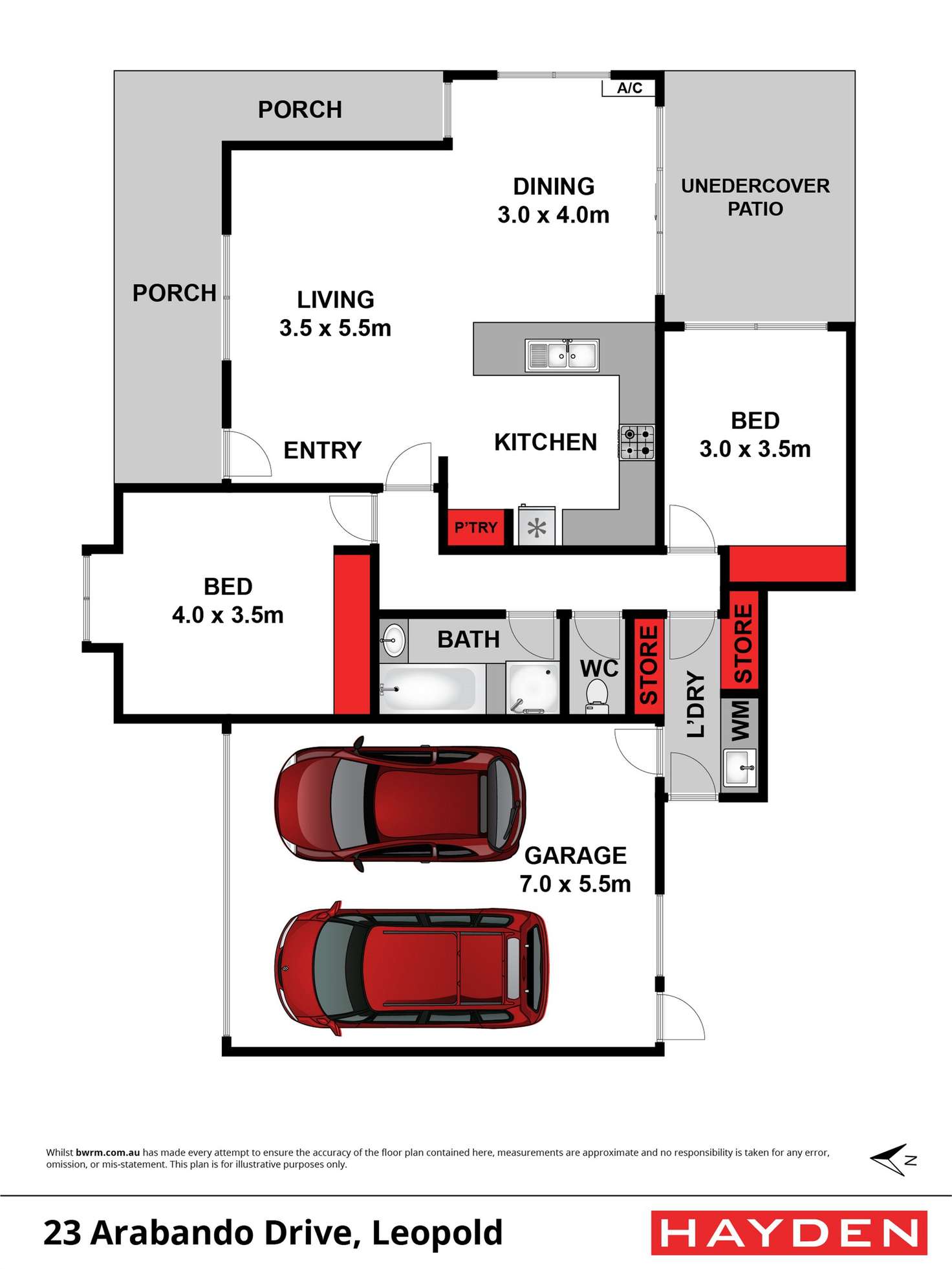 Floorplan of Homely house listing, 23 Arabando Drive, Leopold VIC 3224