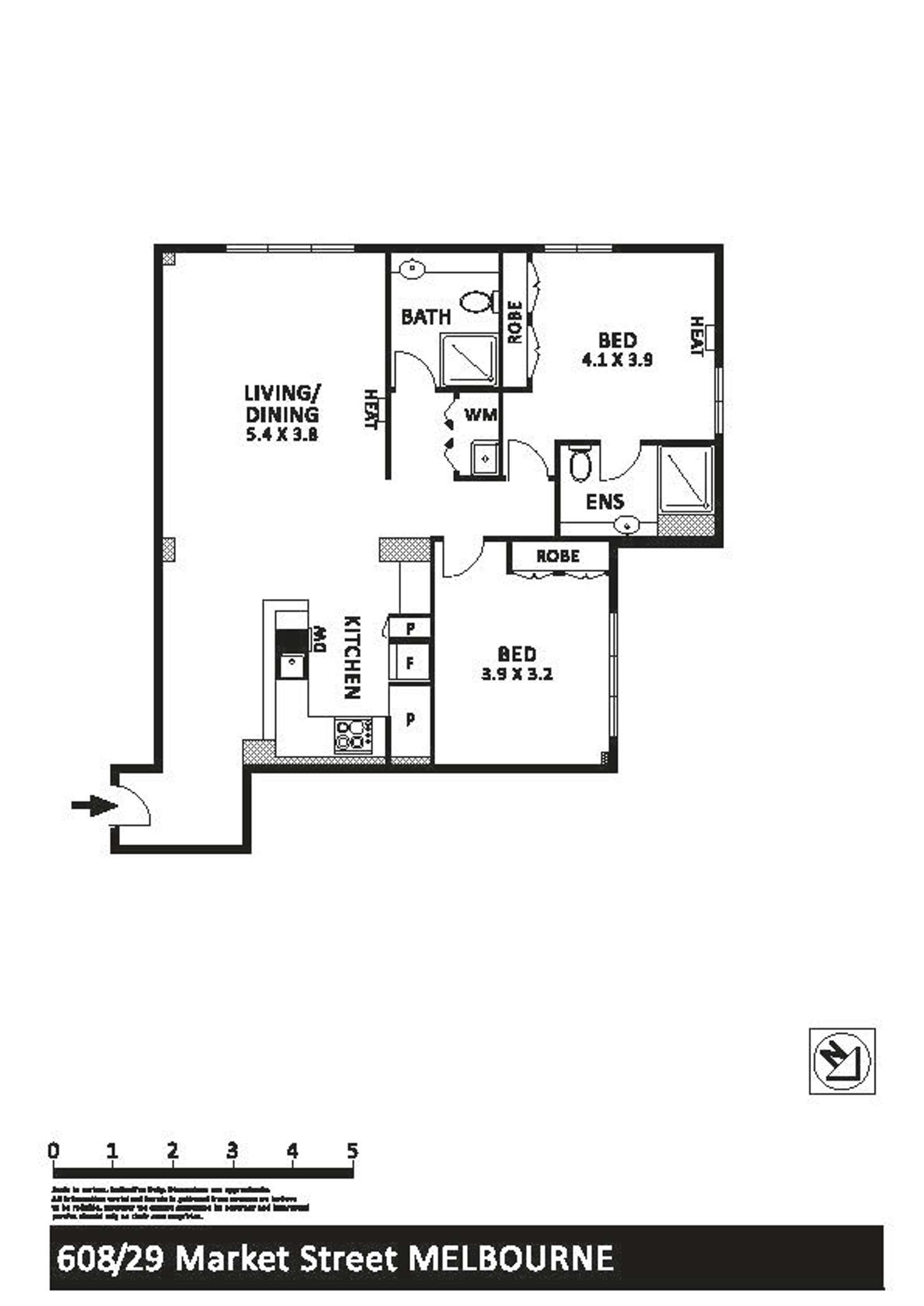 Floorplan of Homely apartment listing, 608/29 Market Street, Melbourne VIC 3000