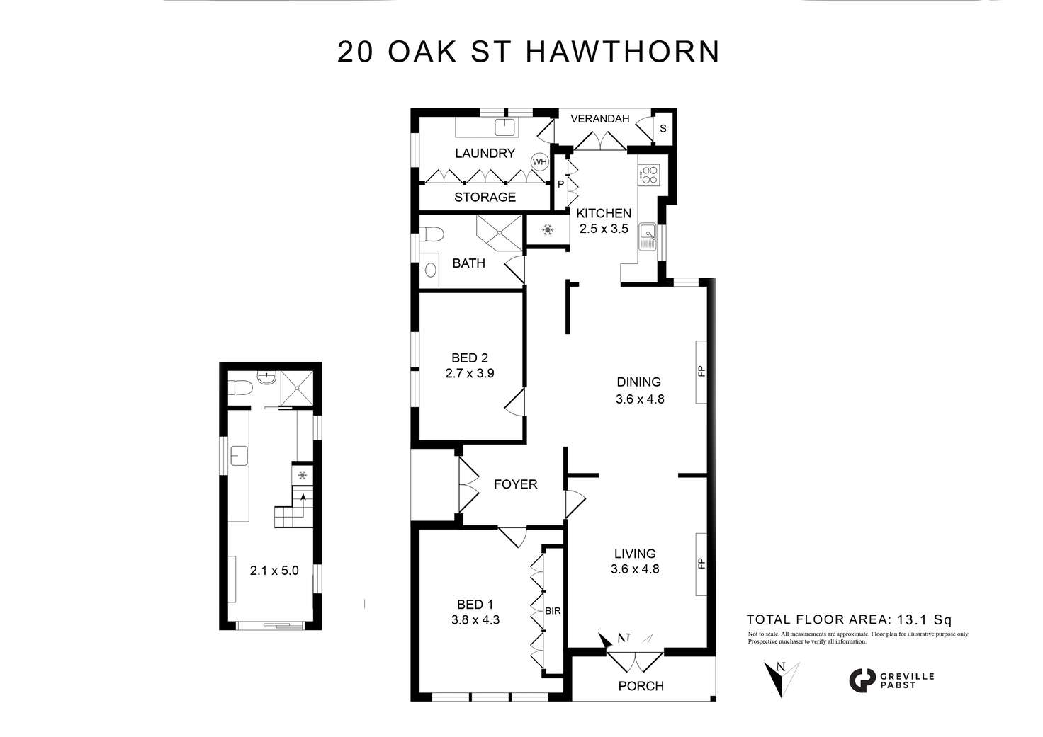 Floorplan of Homely house listing, 20 Oak Street, Hawthorn VIC 3122