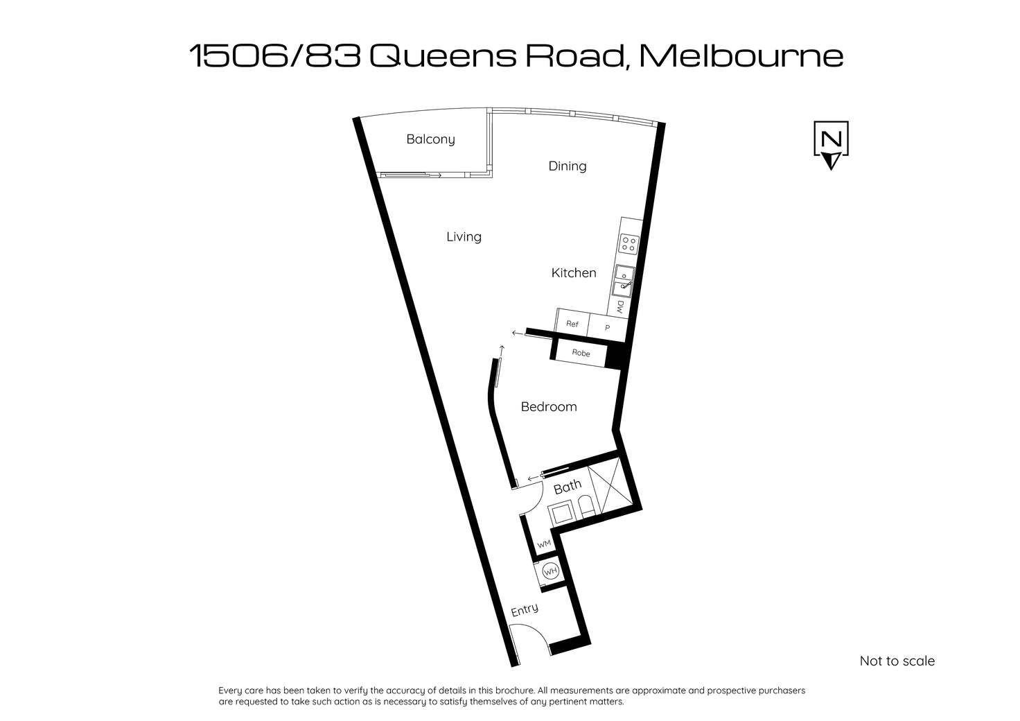 Floorplan of Homely apartment listing, 1506/83 Queens Road, Melbourne VIC 3004