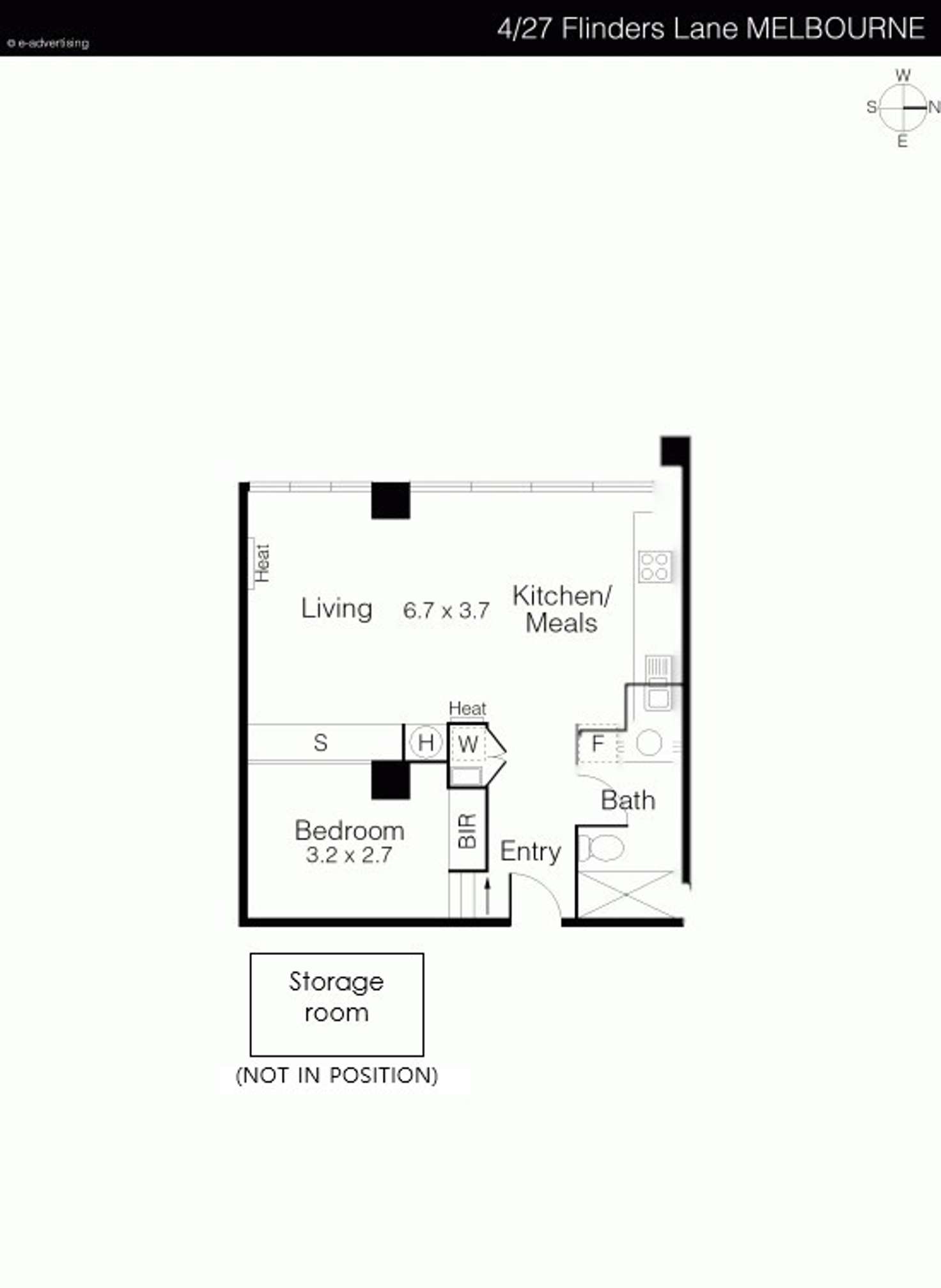 Floorplan of Homely apartment listing, 4/27 Flinders Lane, Melbourne VIC 3000