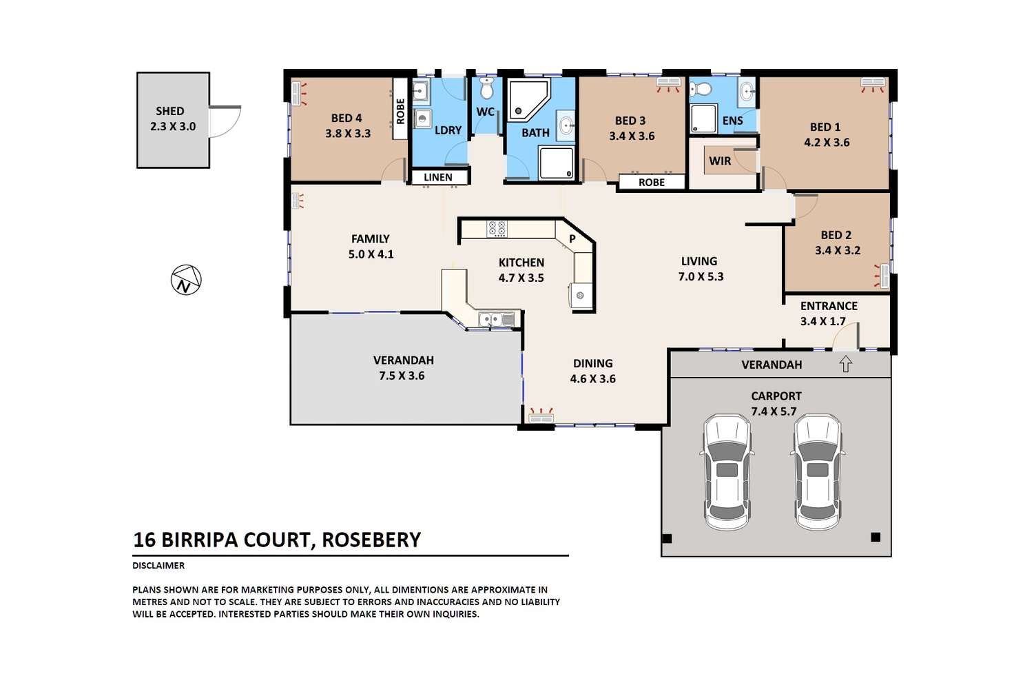 Floorplan of Homely house listing, 16 Birripa Court, Rosebery NT 832