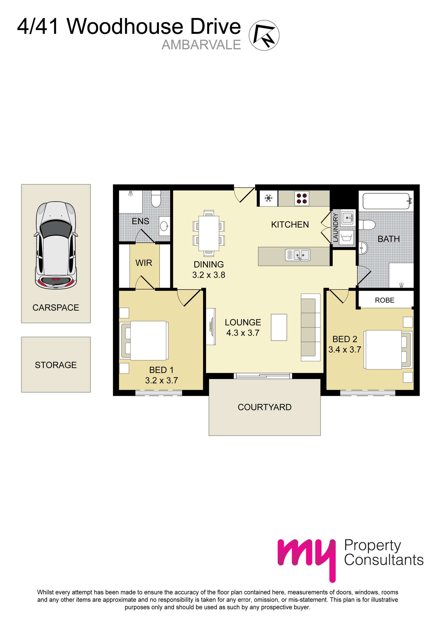 Floorplan of Homely unit listing, 4/41 Woodhouse Drive, Ambarvale NSW 2560