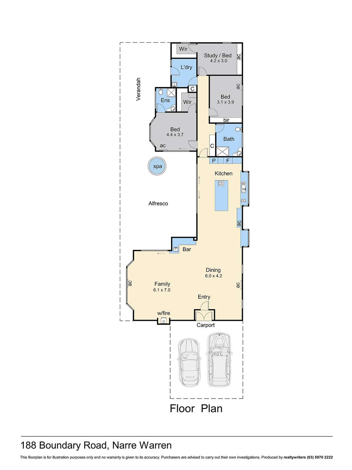 Floorplan of Homely acreageSemiRural listing, 188 Boundary Road, Narre Warren North VIC 3804