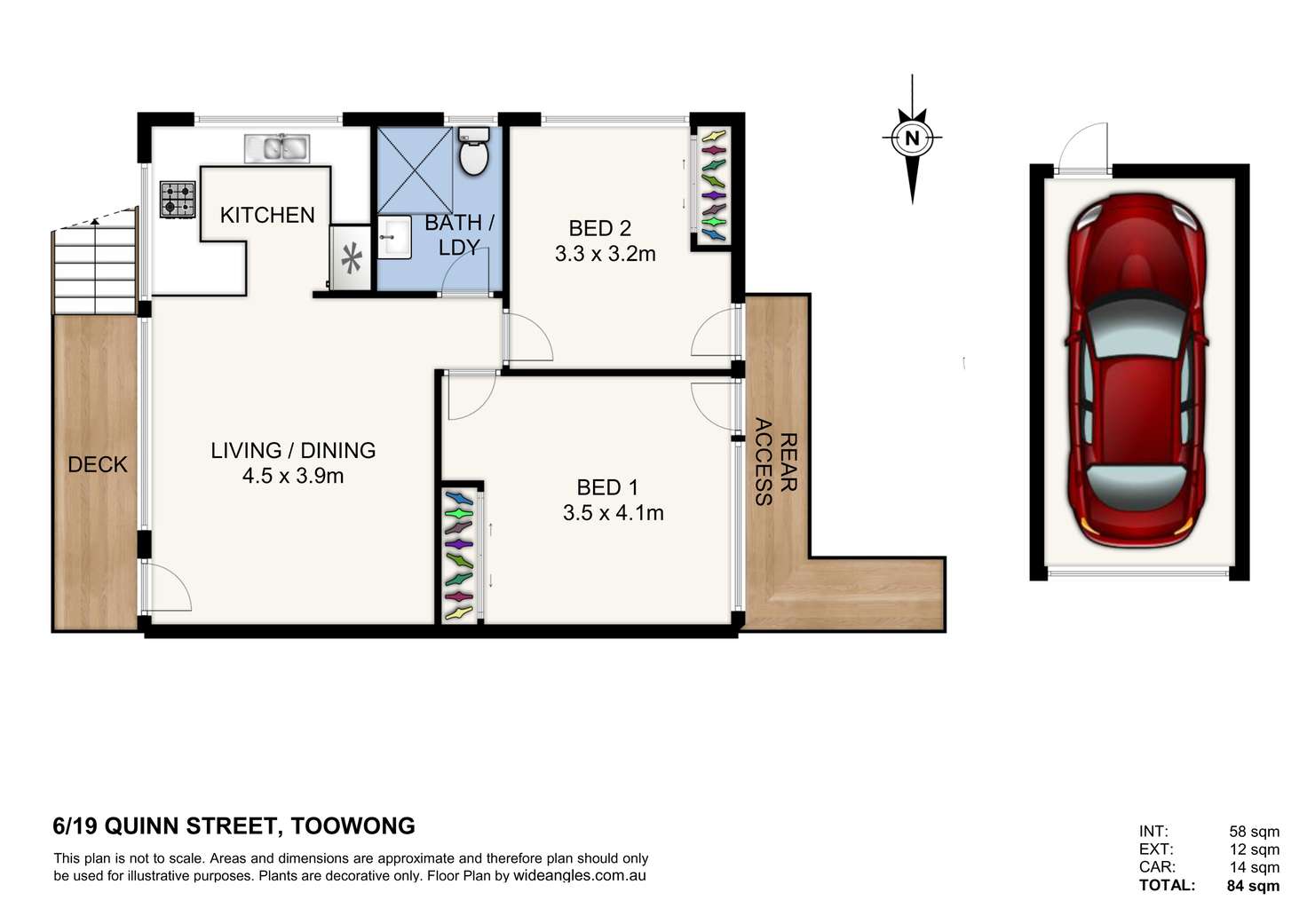 Floorplan of Homely unit listing, 6/19 Quinn Street, Toowong QLD 4066