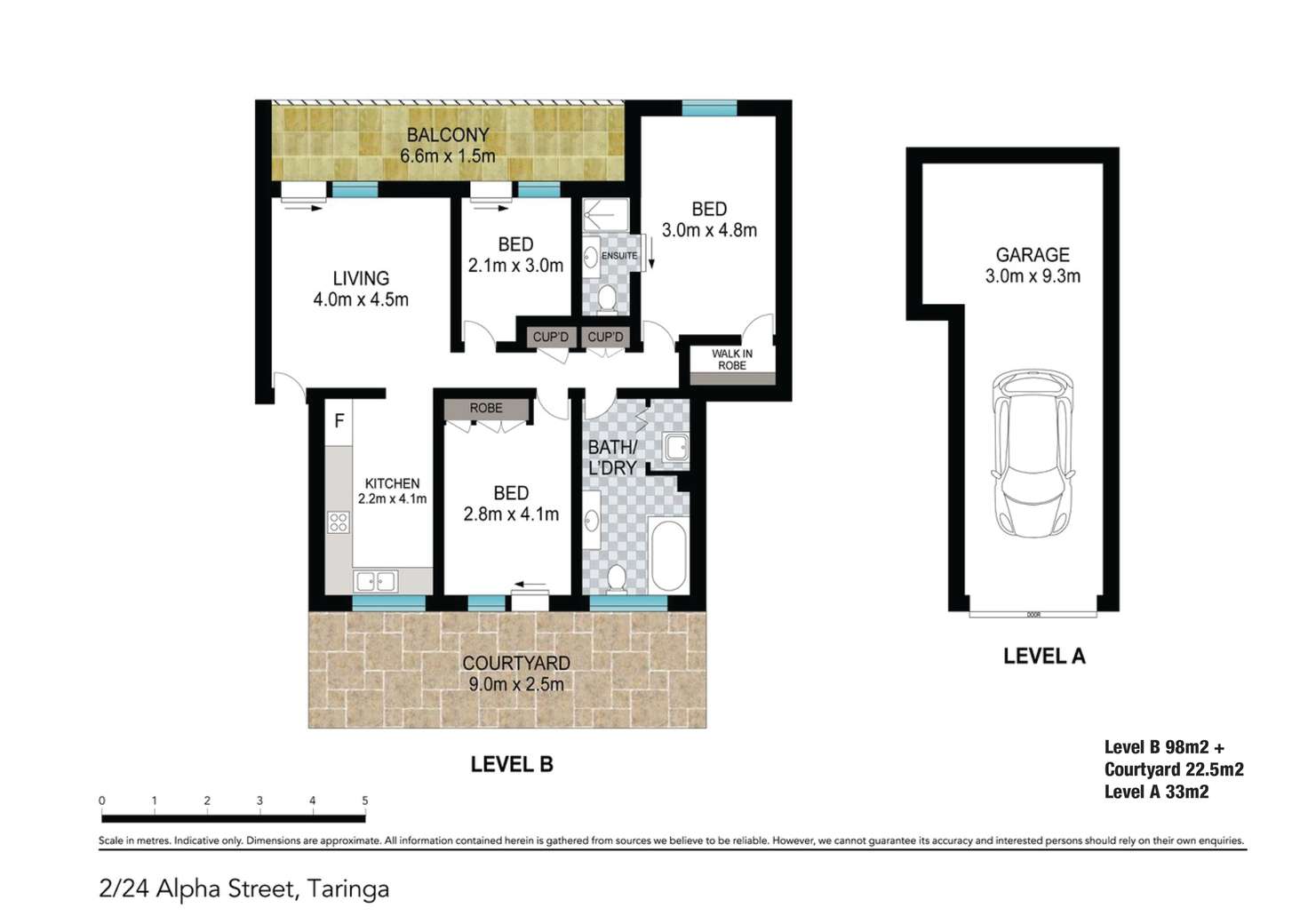 Floorplan of Homely unit listing, 2/24 Alpha Street, Taringa QLD 4068