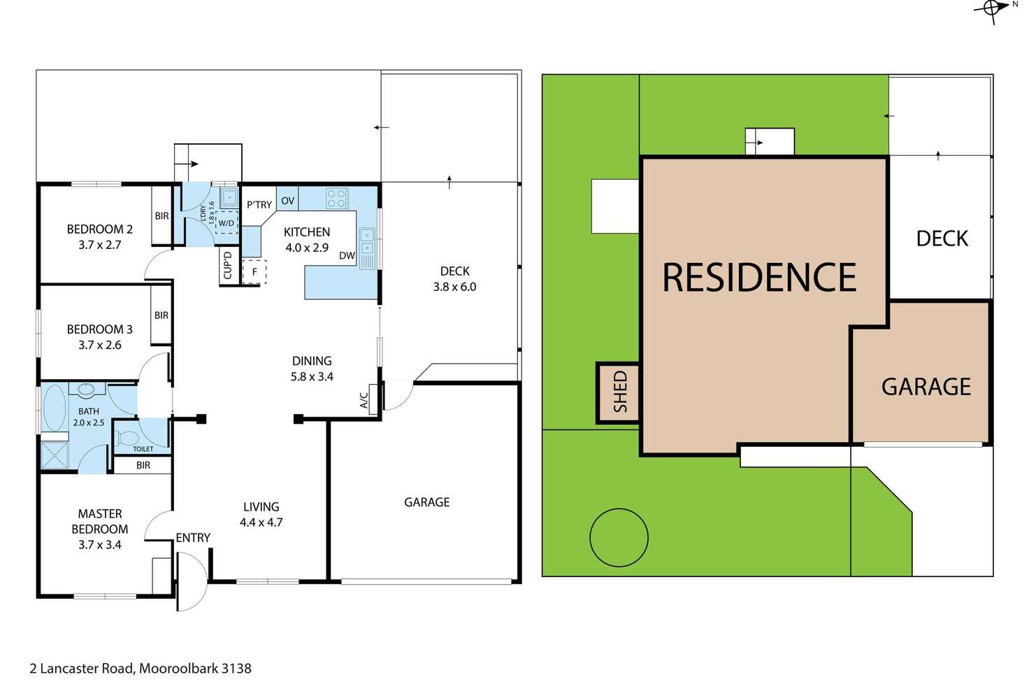 Floorplan of Homely house listing, 2 Lancaster Road, Mooroolbark VIC 3138
