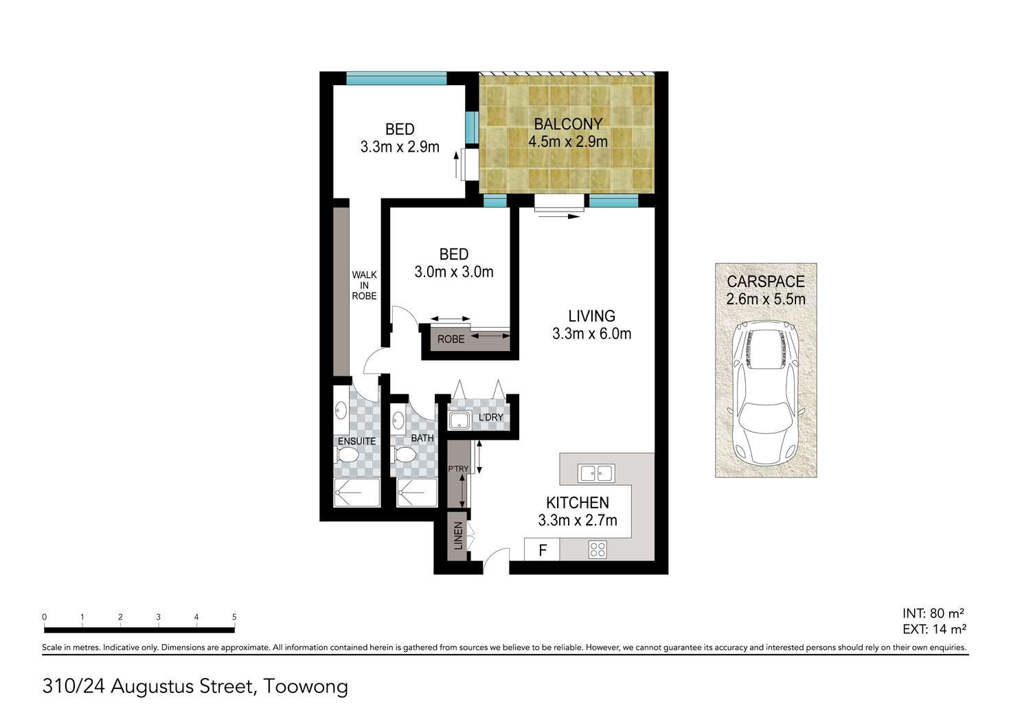 Floorplan of Homely unit listing, 310/24 Augustus Street, Toowong QLD 4066