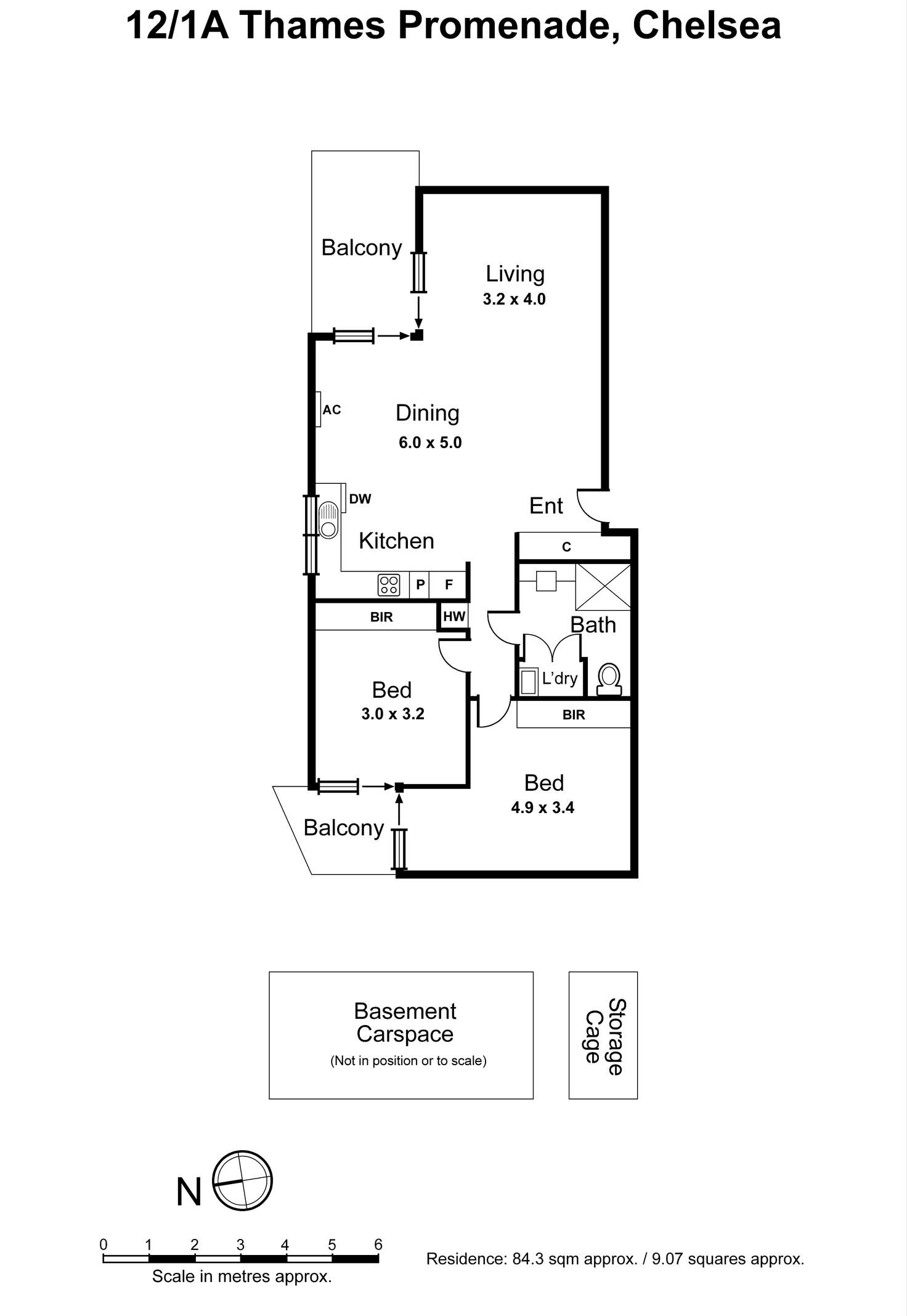 Floorplan of Homely apartment listing, 12/1A Thames Promenade, Chelsea VIC 3196