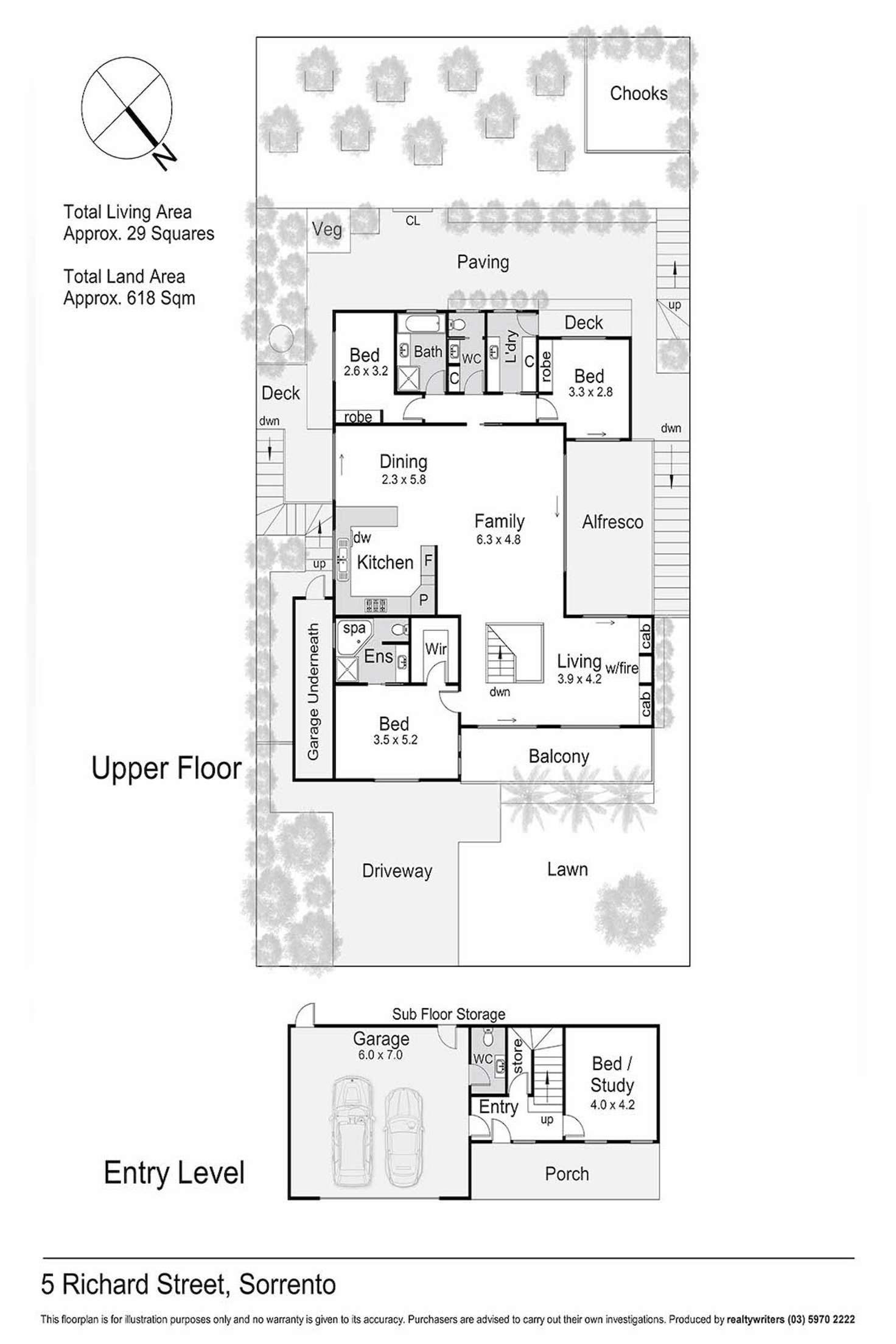 Floorplan of Homely house listing, 5 Richard Street, Sorrento VIC 3943