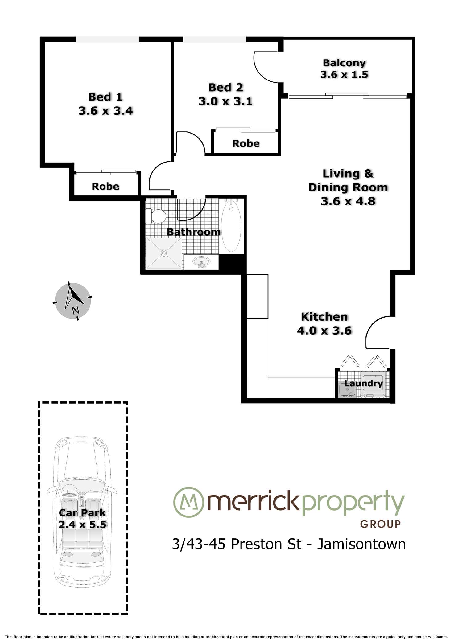 Floorplan of Homely apartment listing, 3/43-45 Preston Street, Jamisontown NSW 2750