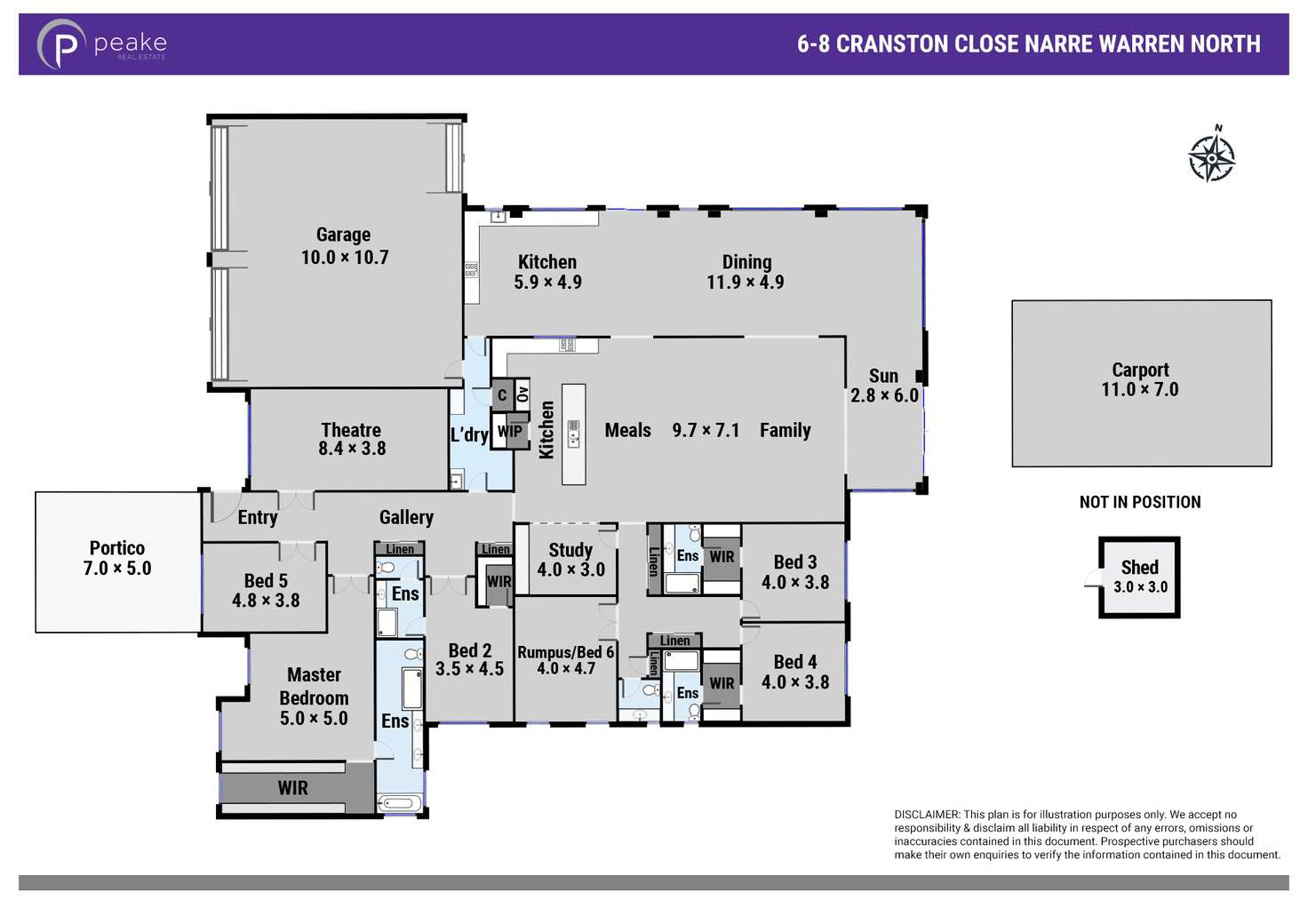 Floorplan of Homely house listing, 6-8 Cranston Close, Narre Warren North VIC 3804