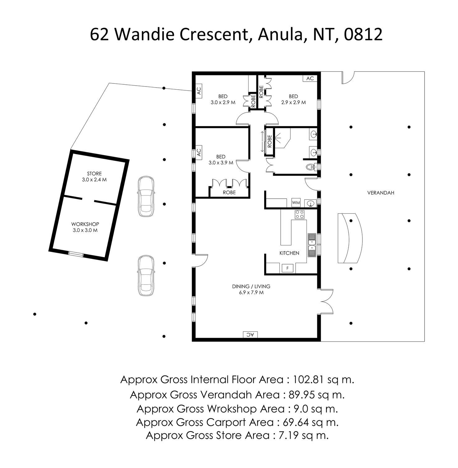 Floorplan of Homely house listing, 62 Wandie Crescent, Anula NT 812