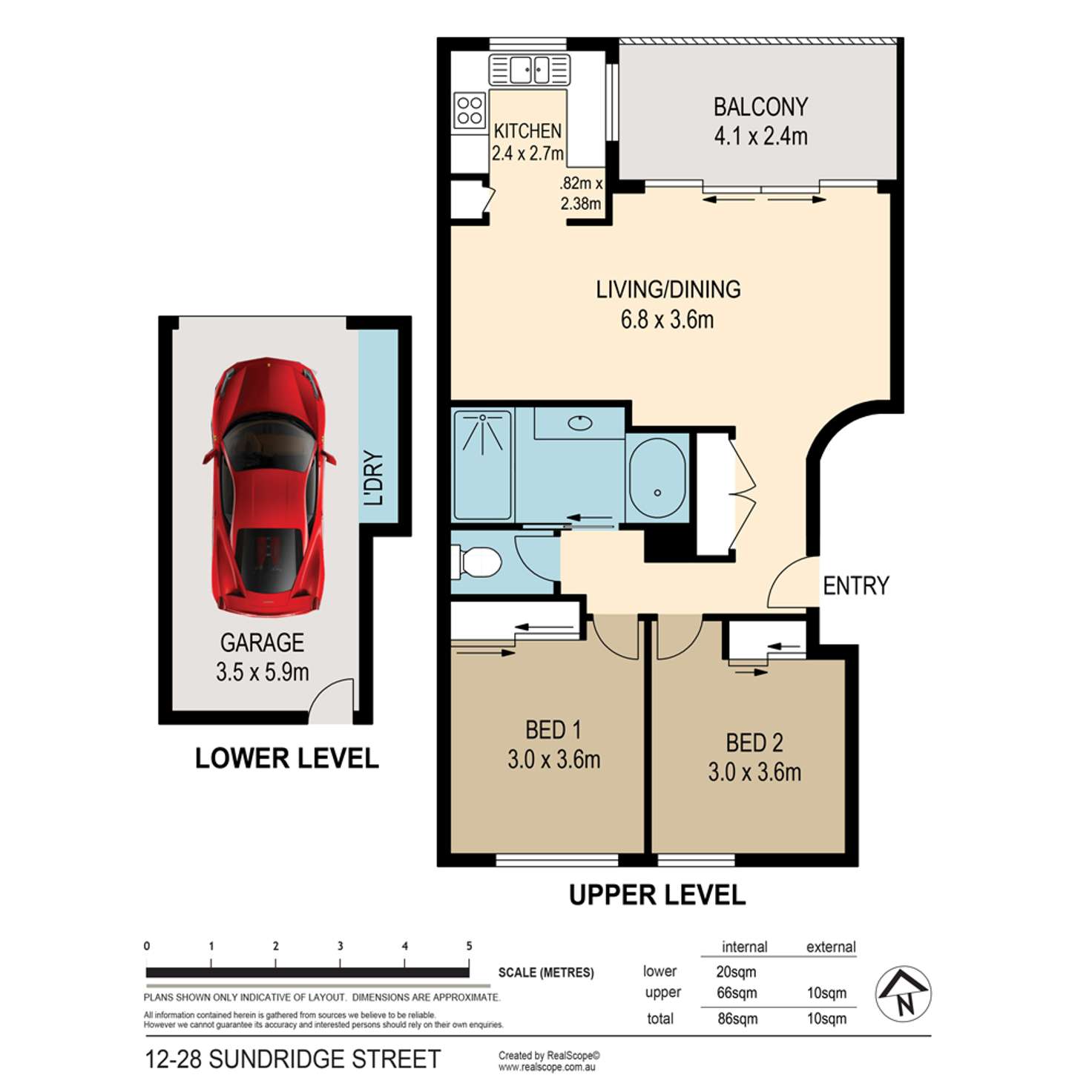 Floorplan of Homely unit listing, 12/28 Sundridge Street, Taringa QLD 4068